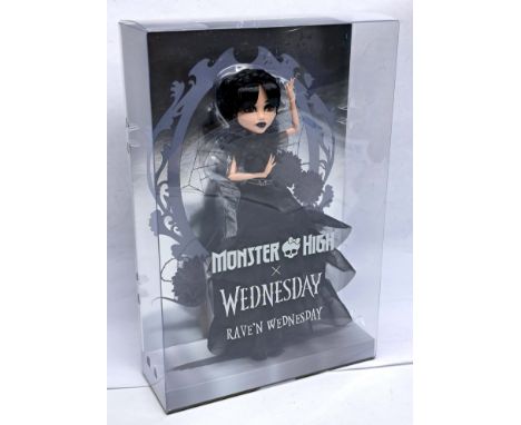 Mattel Monster High Wednesday Addams 12 inch Doll 'Rave'n Wednesday' sealed. Condition excellent to excellent plus