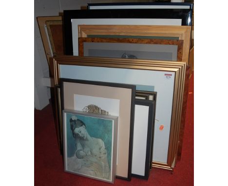 A collection of various pictures and prints to include; nude contemporary pastel studies