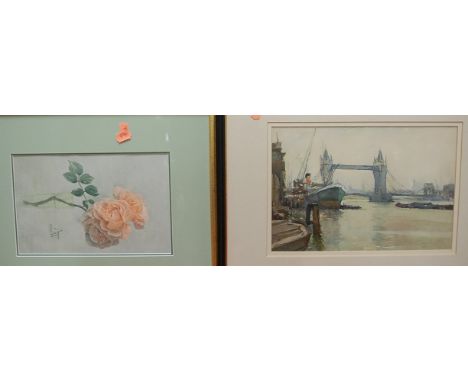 A collection of pictures and prints, to include Japanese landscape study (6)