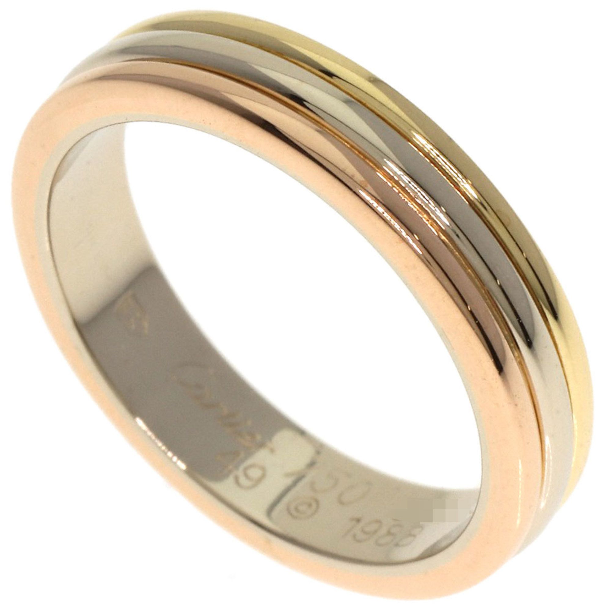 Cartier Three-Color #49 Ring, 18K Yellow Gold/18KWG/18KPG, Women's