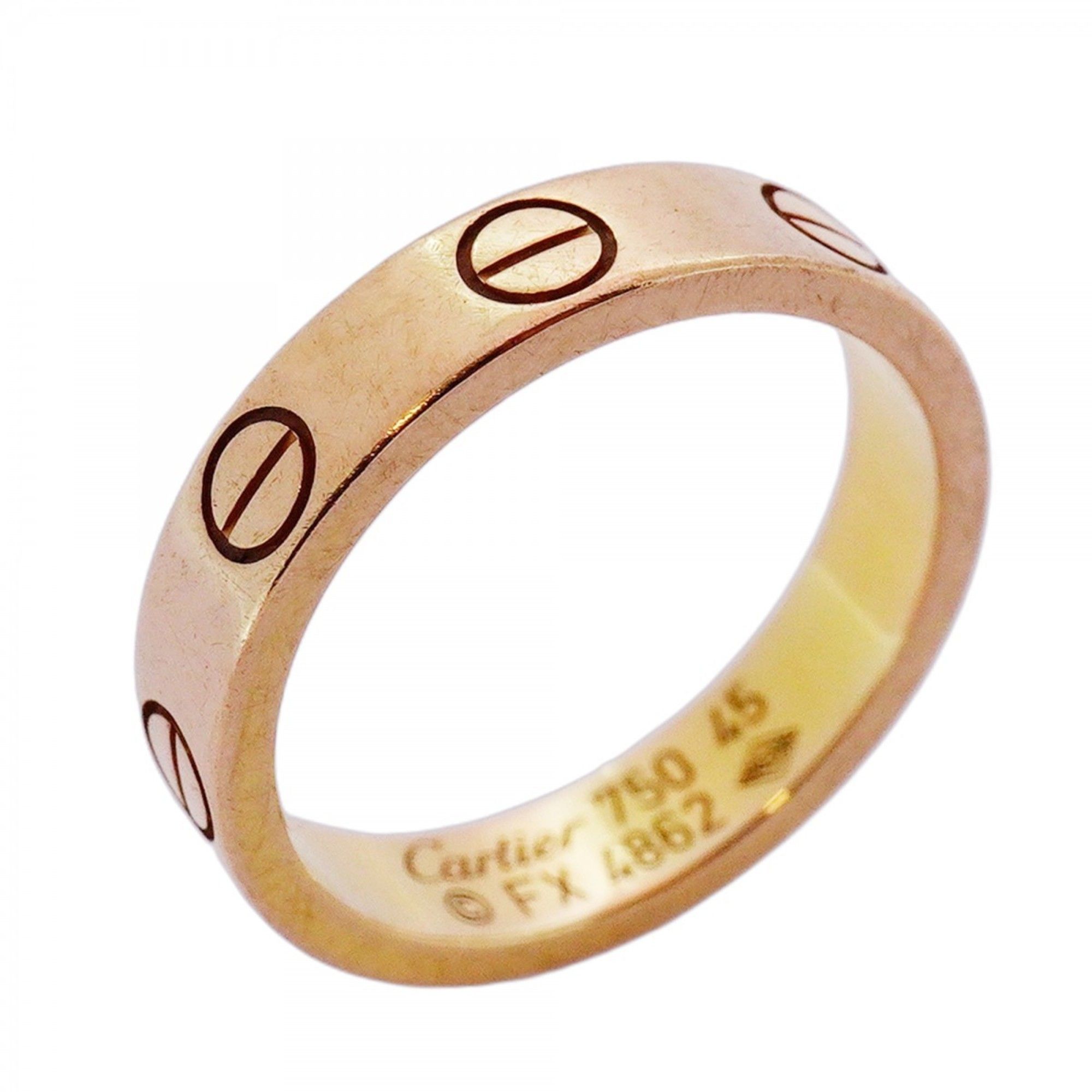 Cartier Mini Love Ring, 18K Pink Gold, #45, Women's