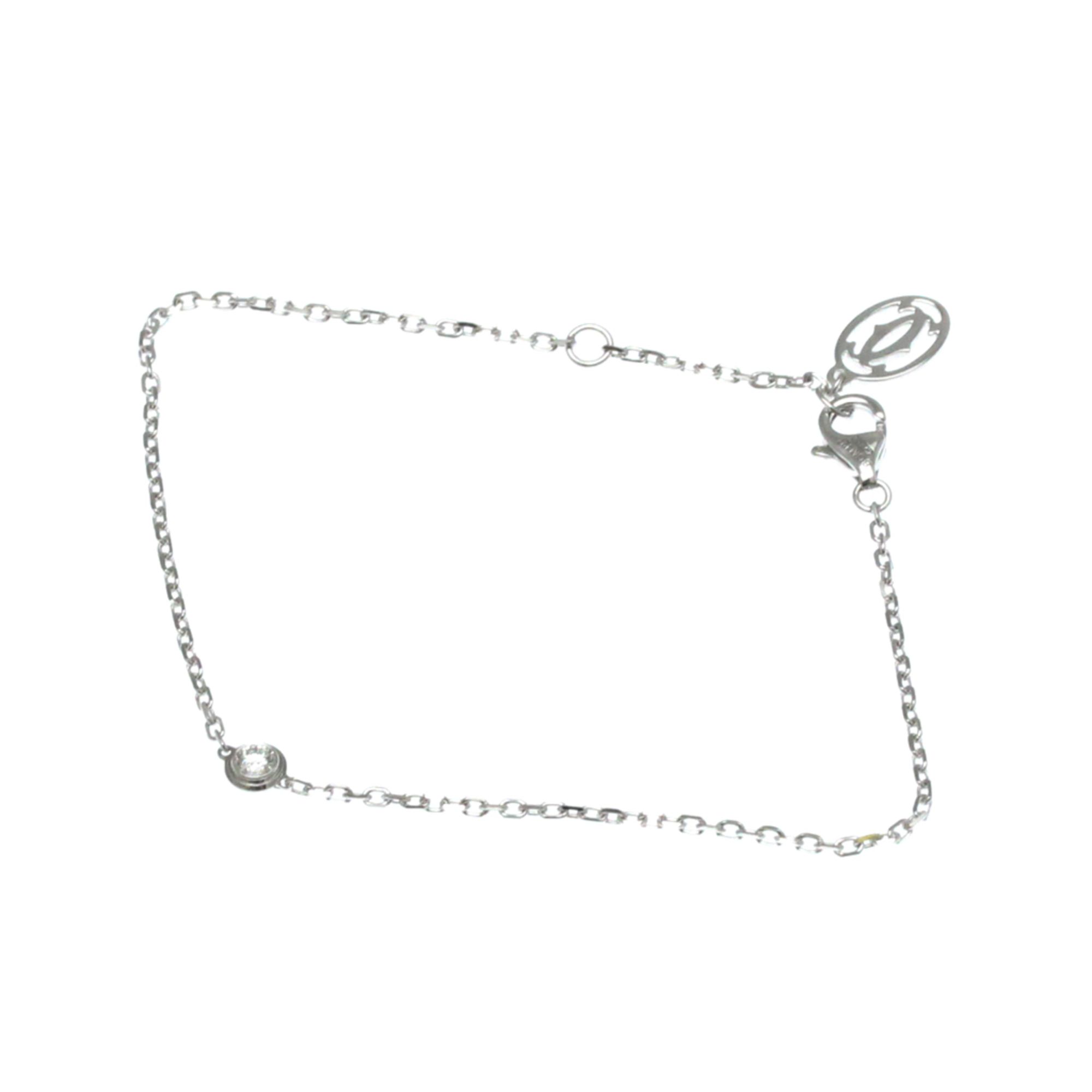 Cartier D'Amour Diamond Bracelet SM B6037200 White Gold (18K) Diamond Charm Bracelet Silver