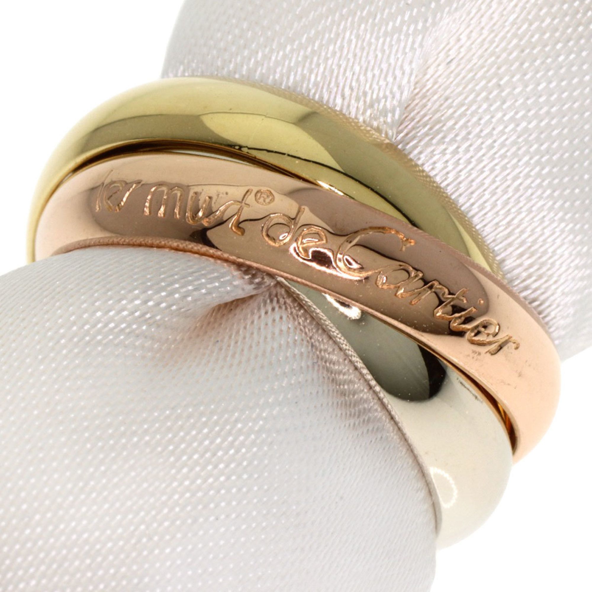 Cartier Trinity #48 Ring, 18K Yellow Gold, K18WG, K18PG, Women's, CARTIER