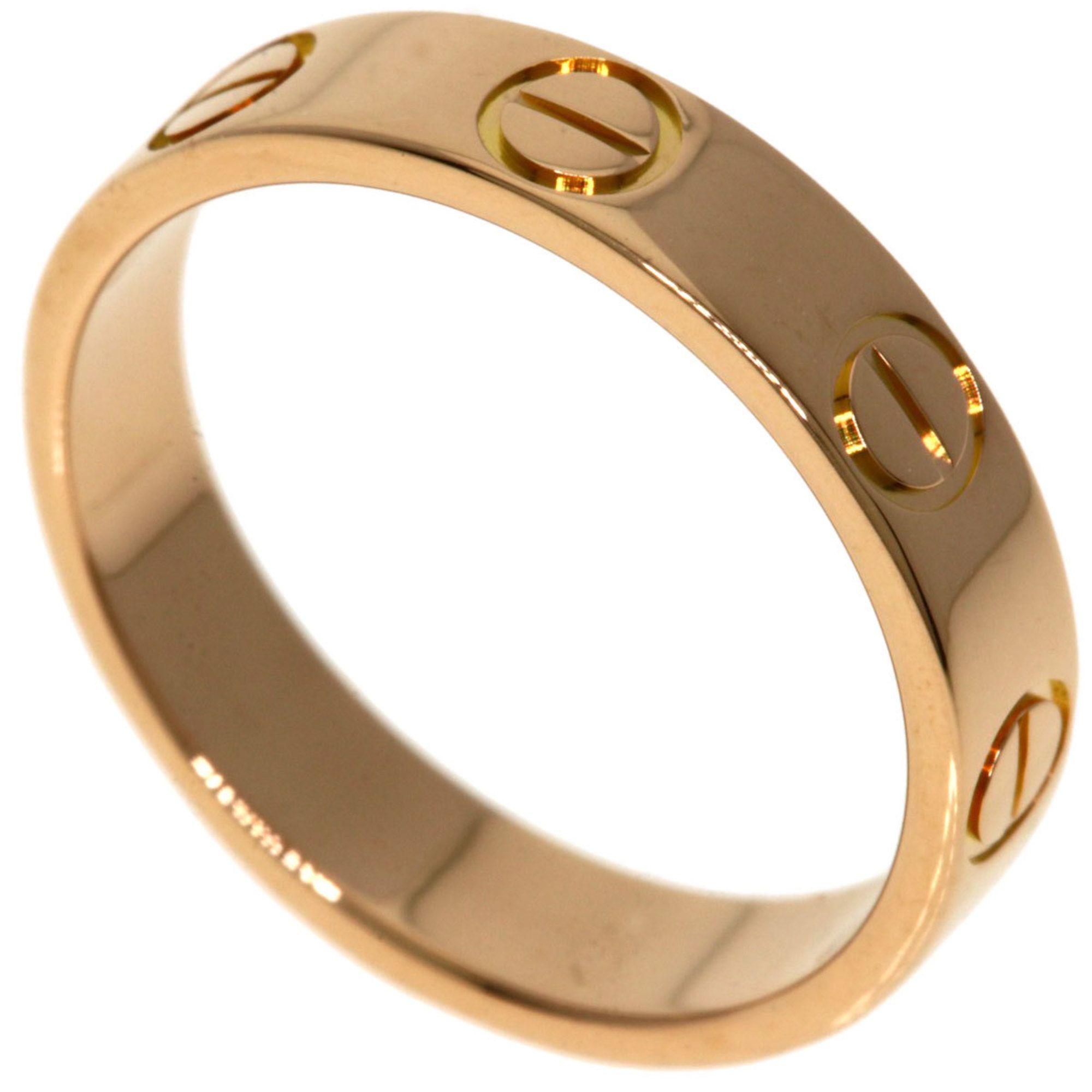 Cartier Mini Love Ring #45 18K Pink Gold Women's