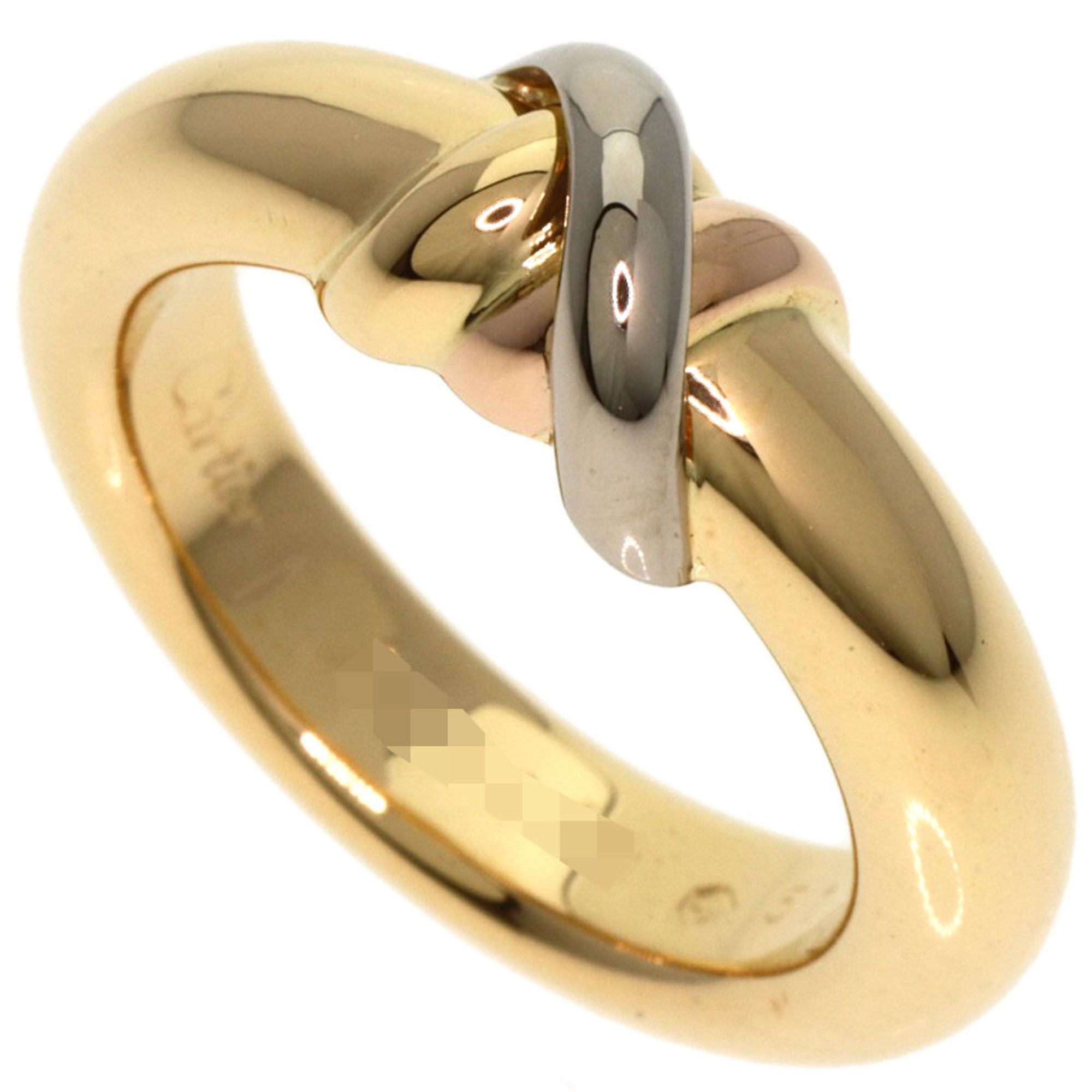 Cartier Thread Ring #51 18K Yellow Gold K18WG K18PG Women's CARTIER