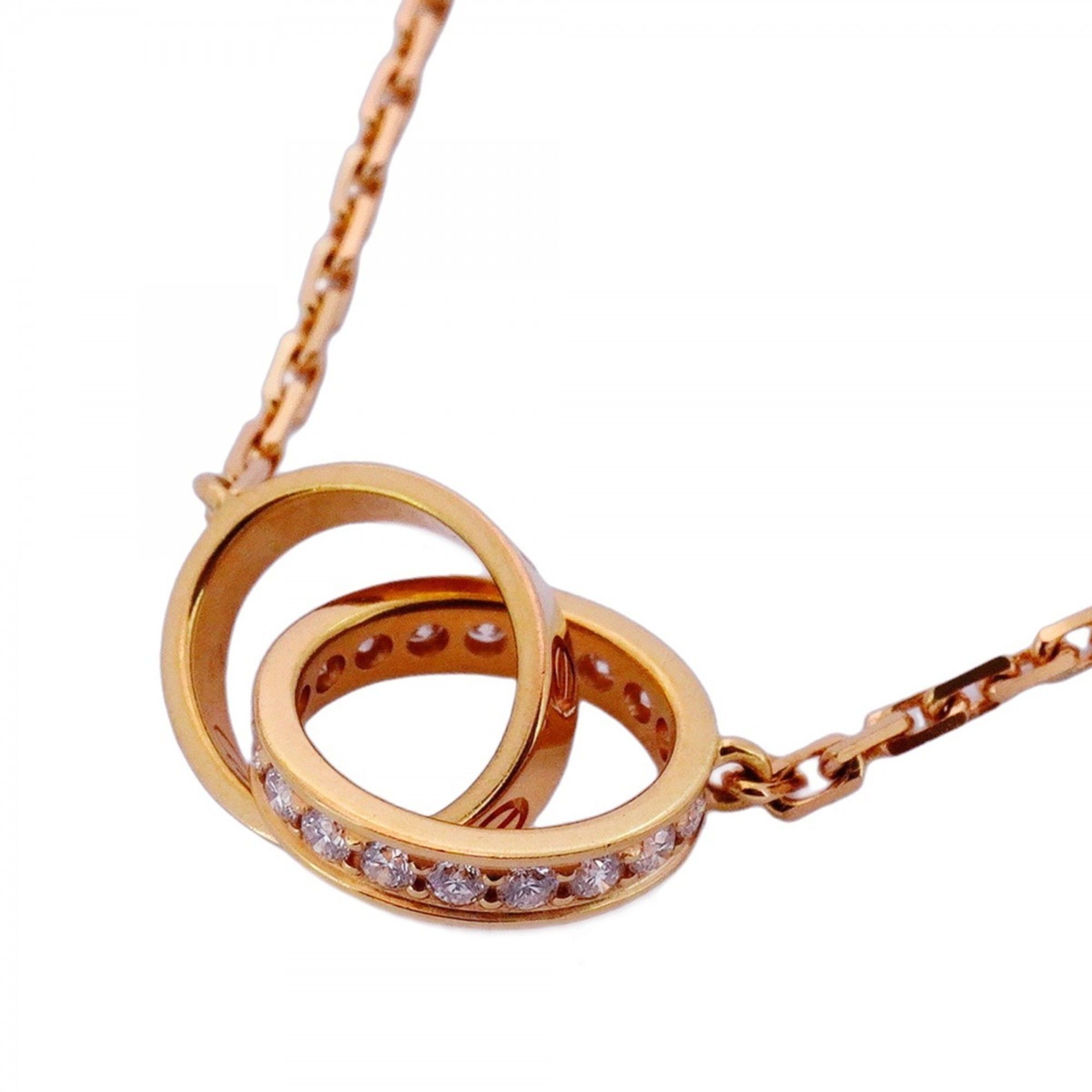 Cartier Baby Love Necklace in 18K Pink Gold with Diamonds for Women