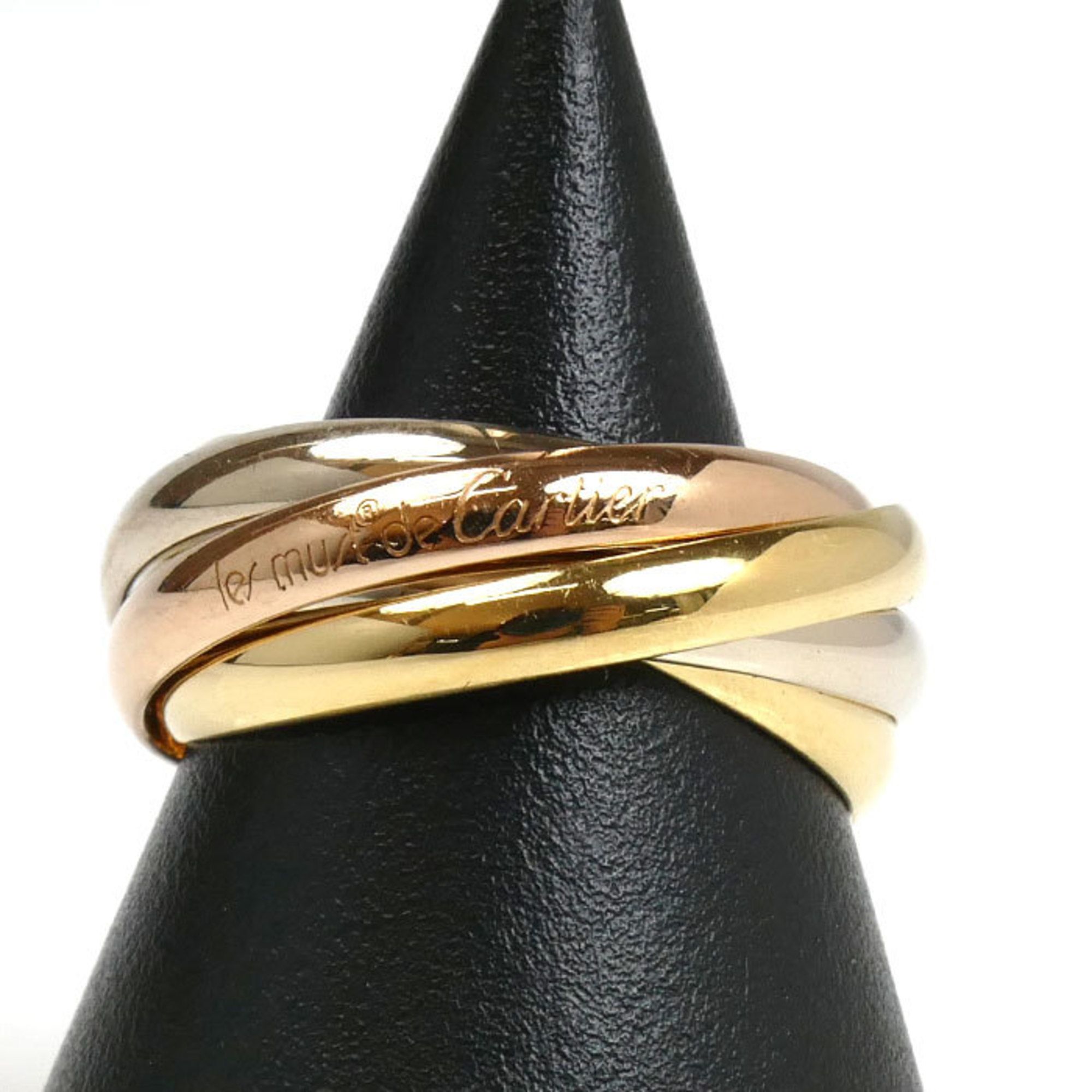 CARTIER les must de Cartier 5-Row Trinity Ring in 18K Yellow Gold/Pink Gold/White Gold, Size 14, 8.6