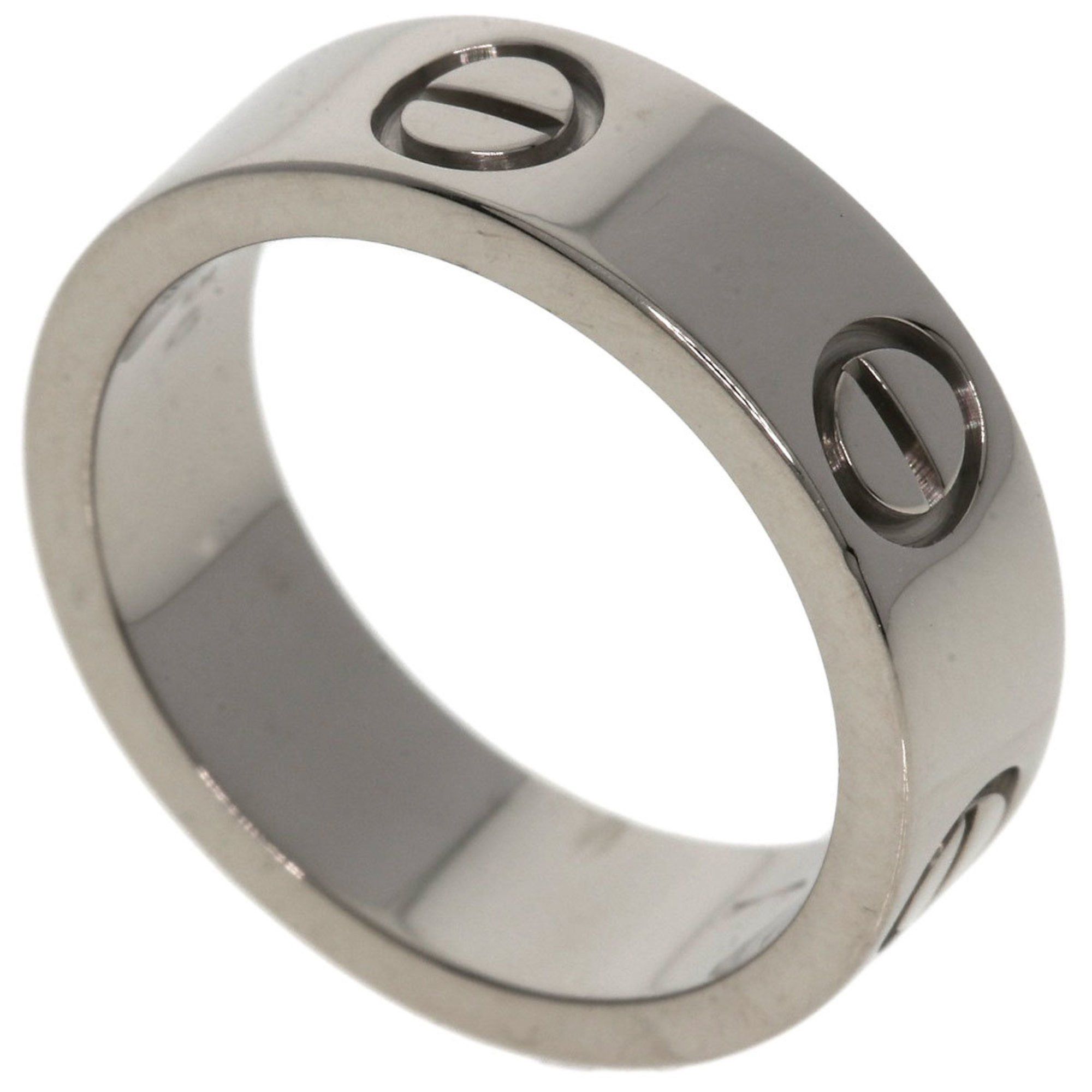 Cartier Love Ring #50 18K White Gold Women's