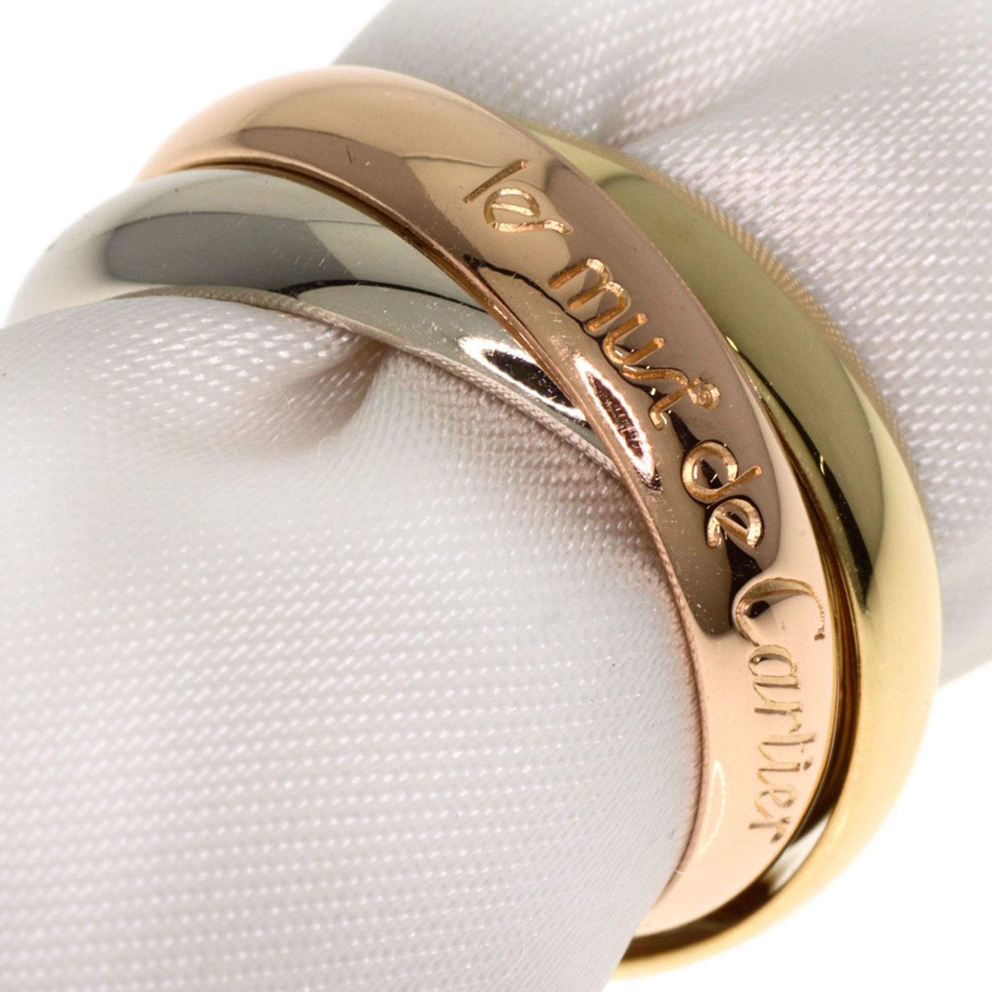 Cartier Trinity #49 Ring, 18K Yellow Gold/18KWG/18KPG, Women's