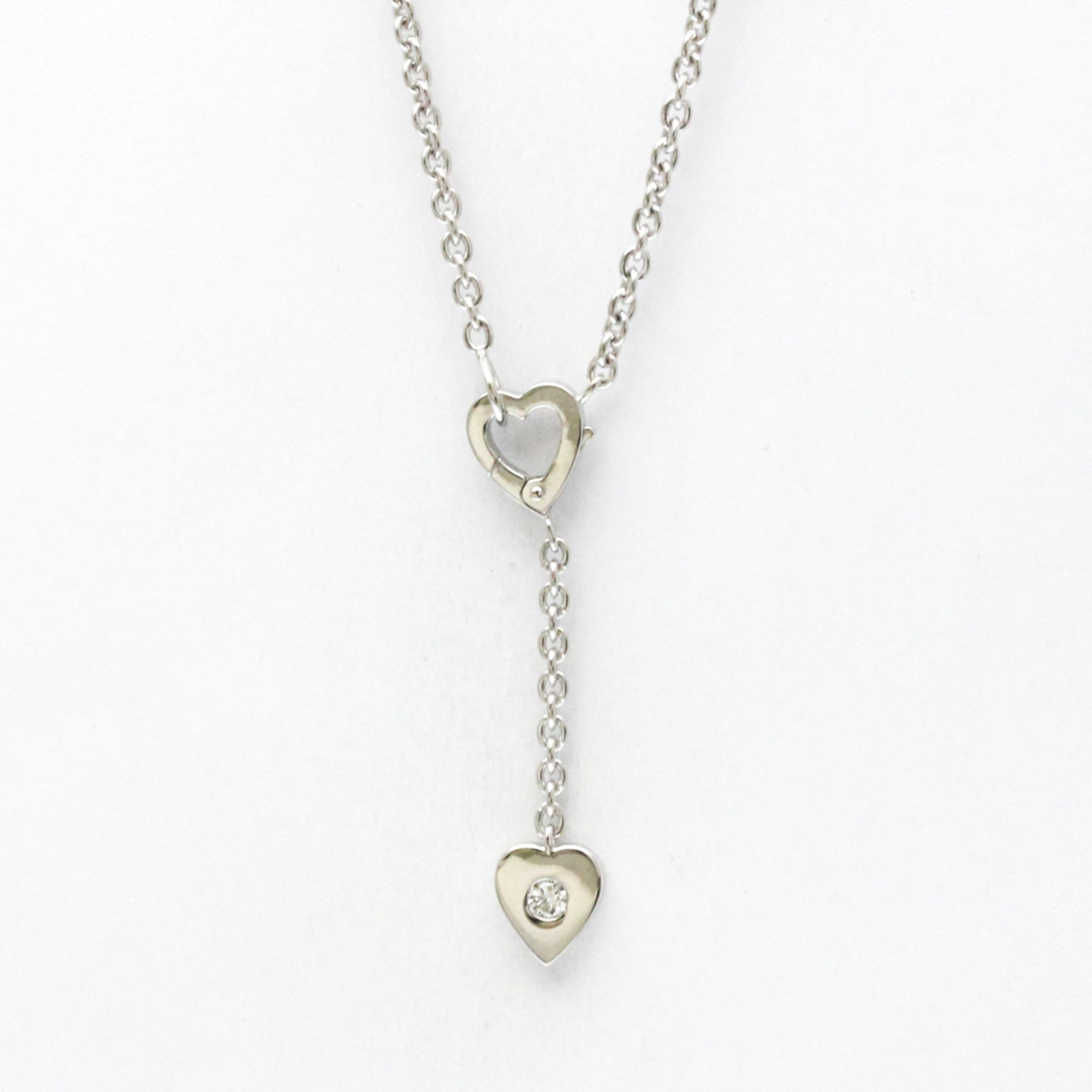 Cartier Monamour Necklace White Gold (18K) Diamond Men,Women Fashion Pendant Necklace (Silver)
