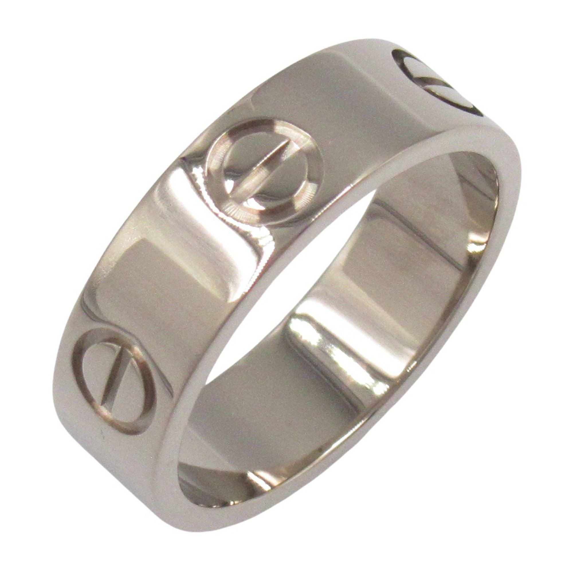 Cartier Love Ring, 18K White Gold (K18WG) for Men and Women, Silver