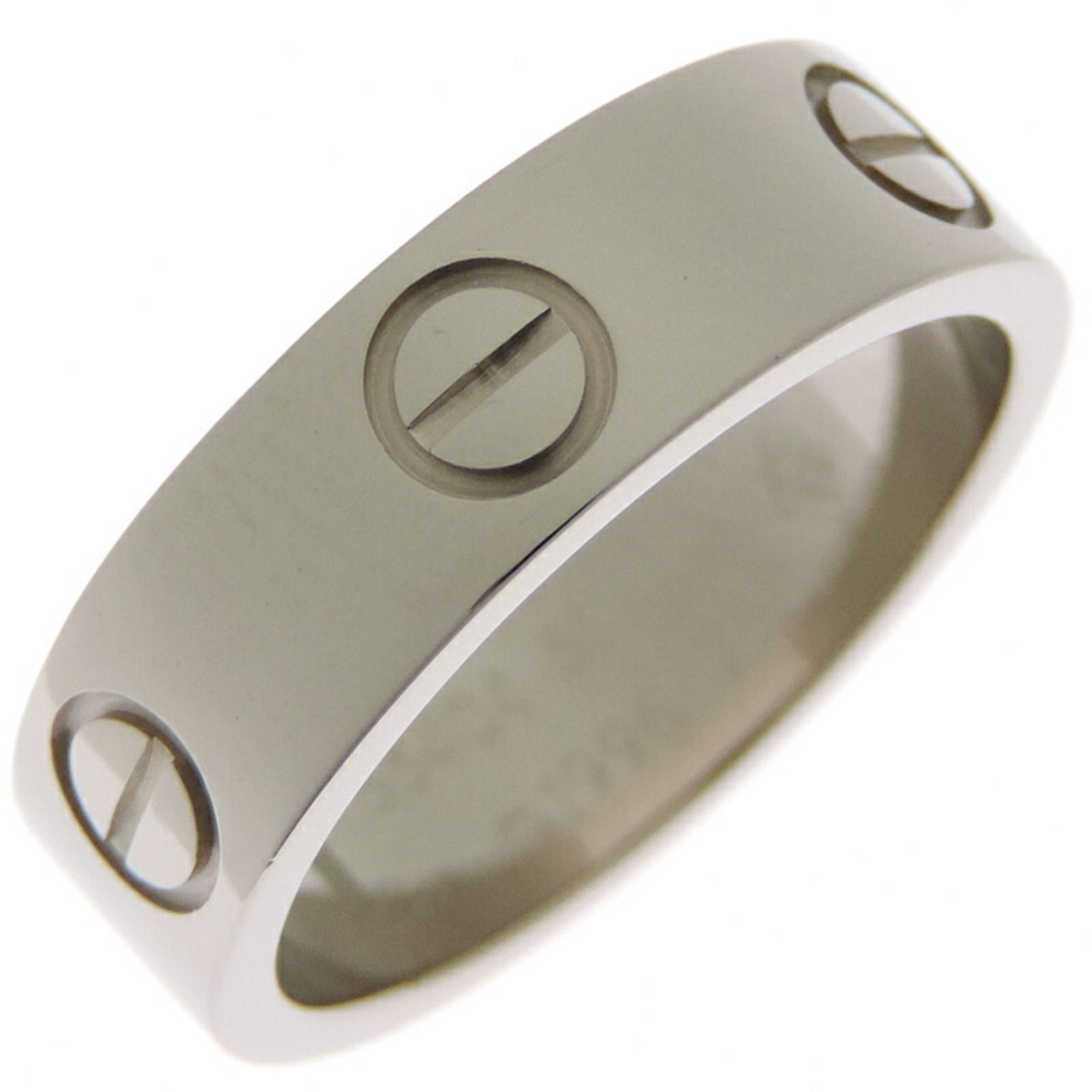Cartier Love #51 Women's and Men's Ring, B4022600, 750 White Gold, Size 10.5