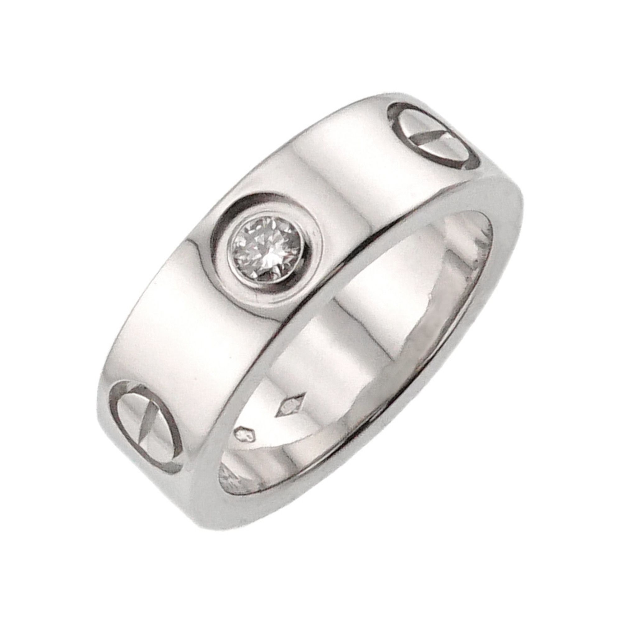 Cartier Love #46 Ring with 1 Diamond in Platinum