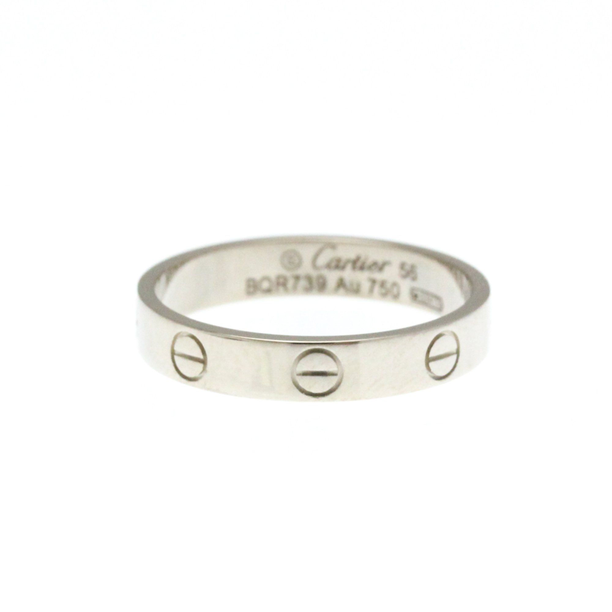 Cartier Mini Love Ring White Gold (18K) Fashion No Stone Band Ring Silver