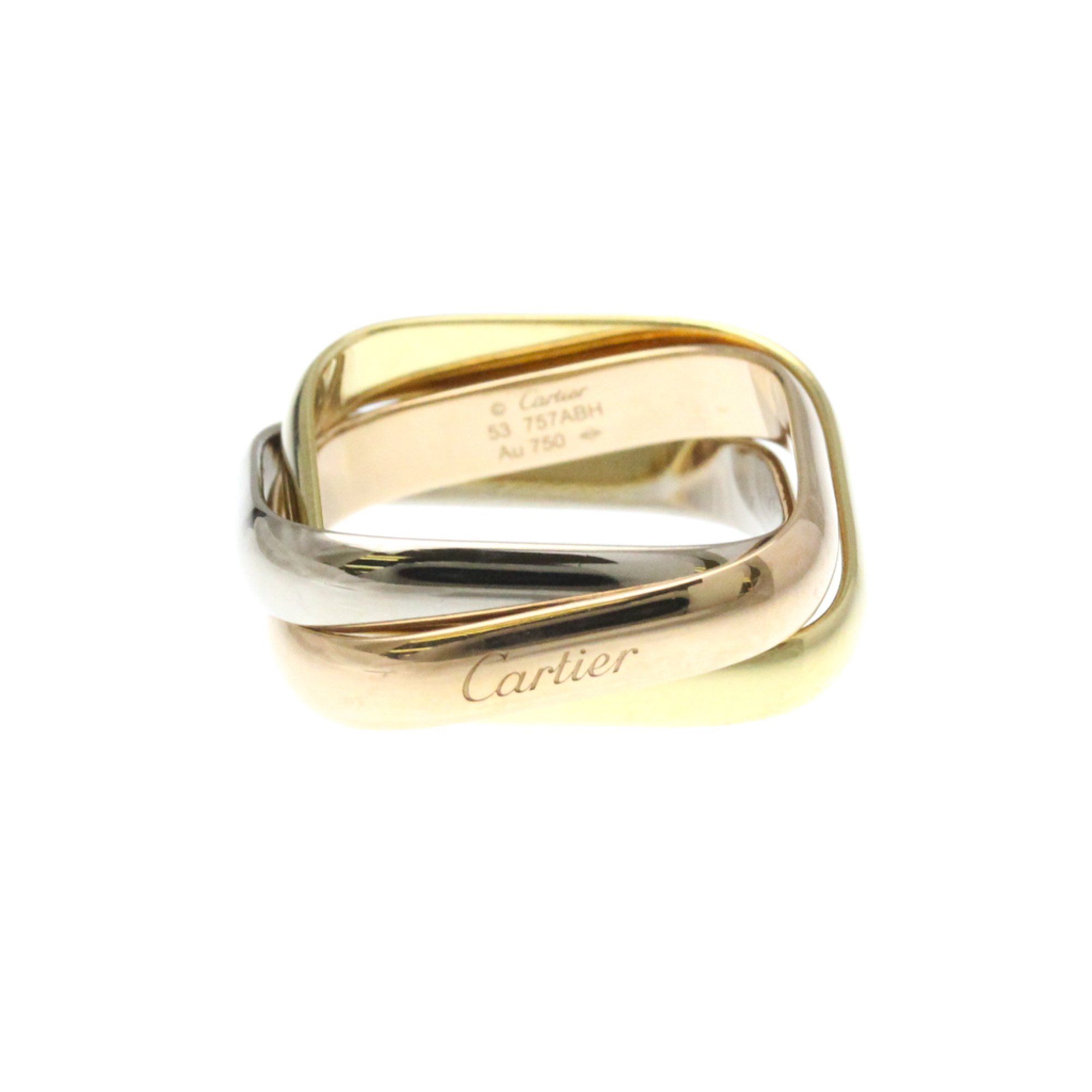 Cartier Trinity Cushion Ring Yellow Gold (18K),Pink Gold (18K),White Gold (18K) Fashion No Stone Ban