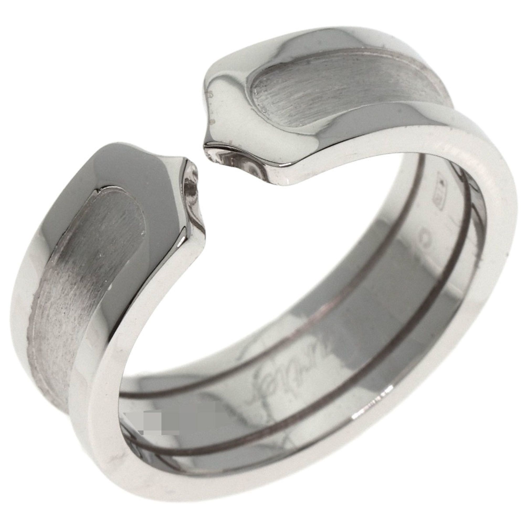 Cartier C2 Ring, Small, #55, 18K White Gold, Women's