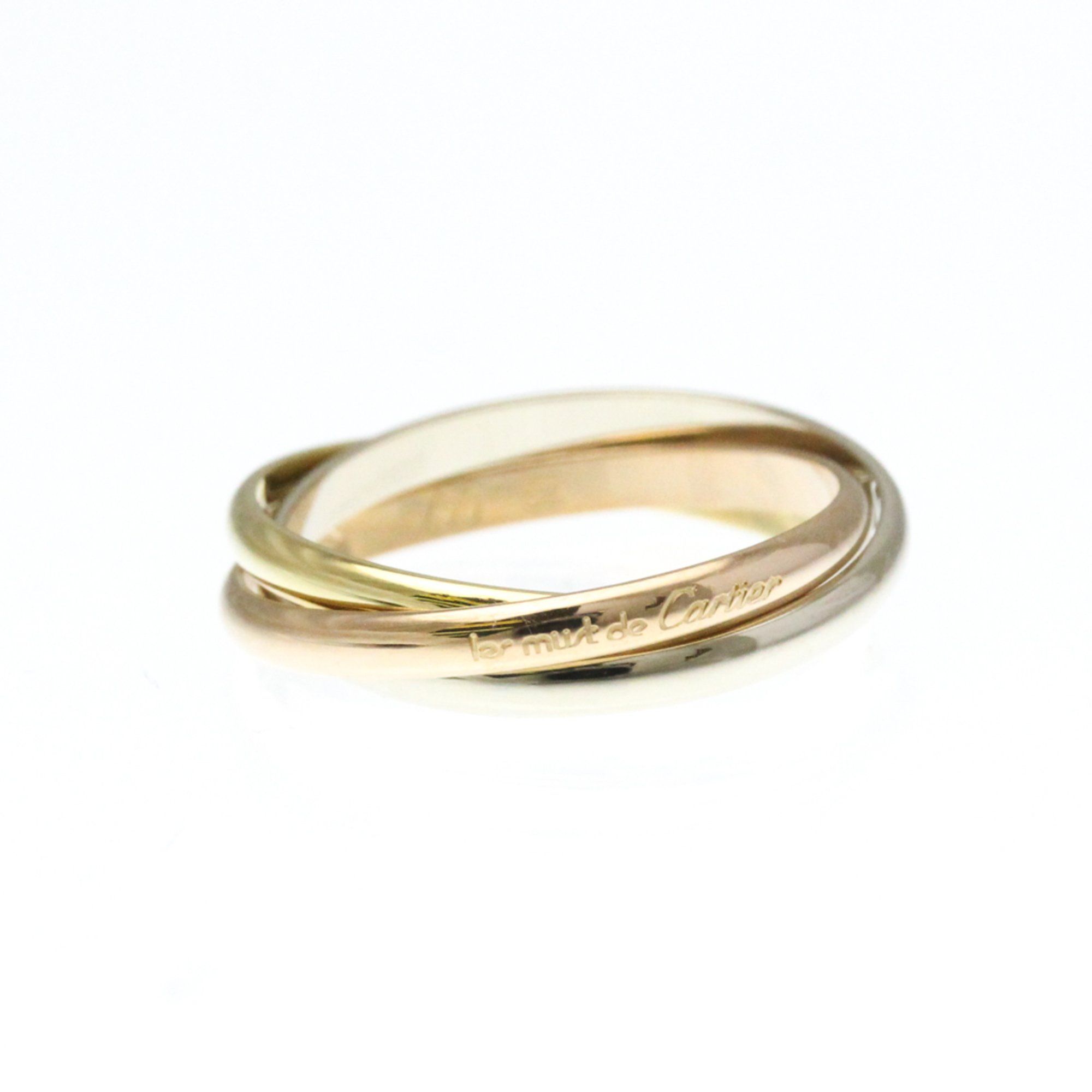 Cartier Trinity Yellow Gold (18K),Pink Gold (18K),White Gold (18K) Fashion No Stone Band Ring Gold