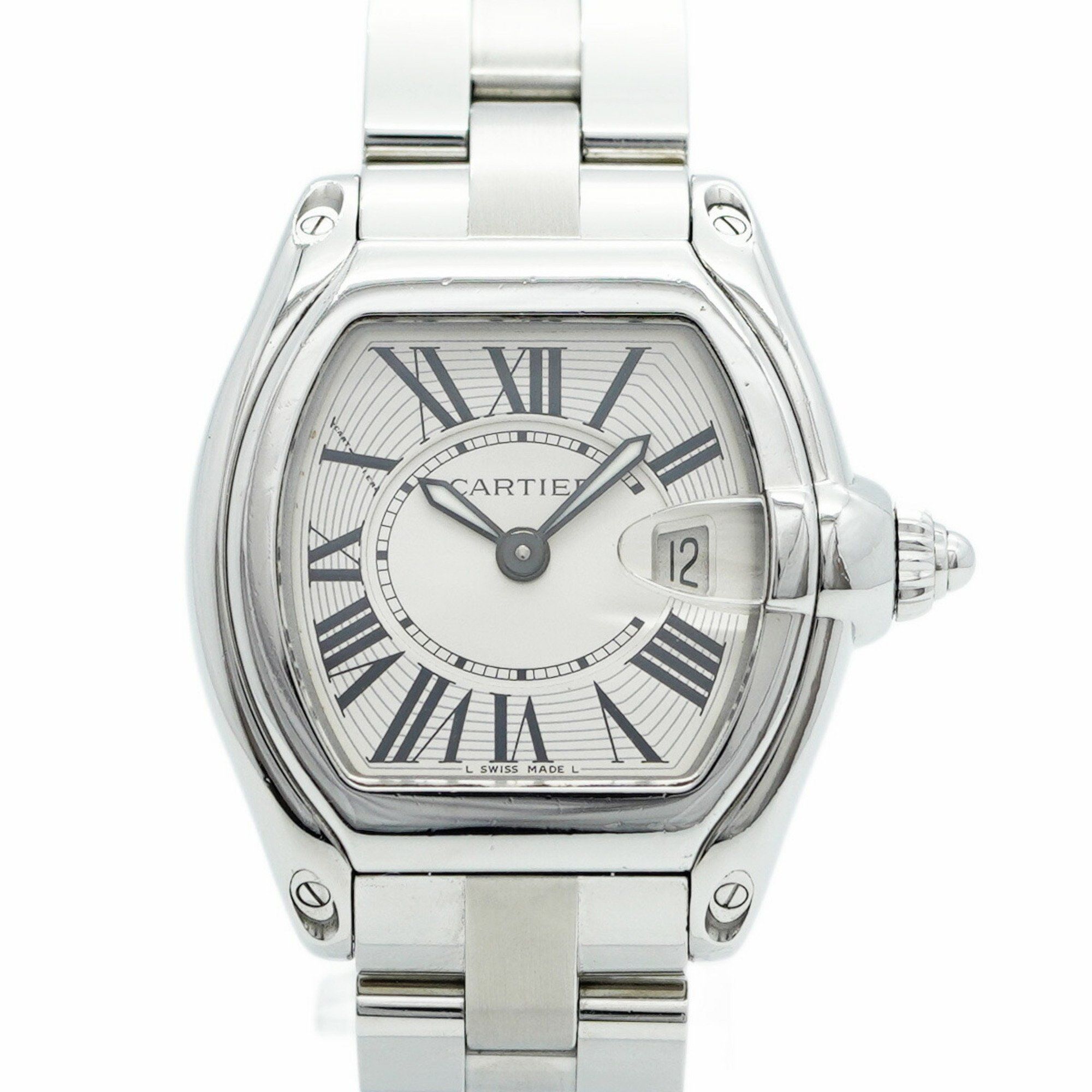 Cartier Roadster SM W62016V3 Silver Dial Women's Watch