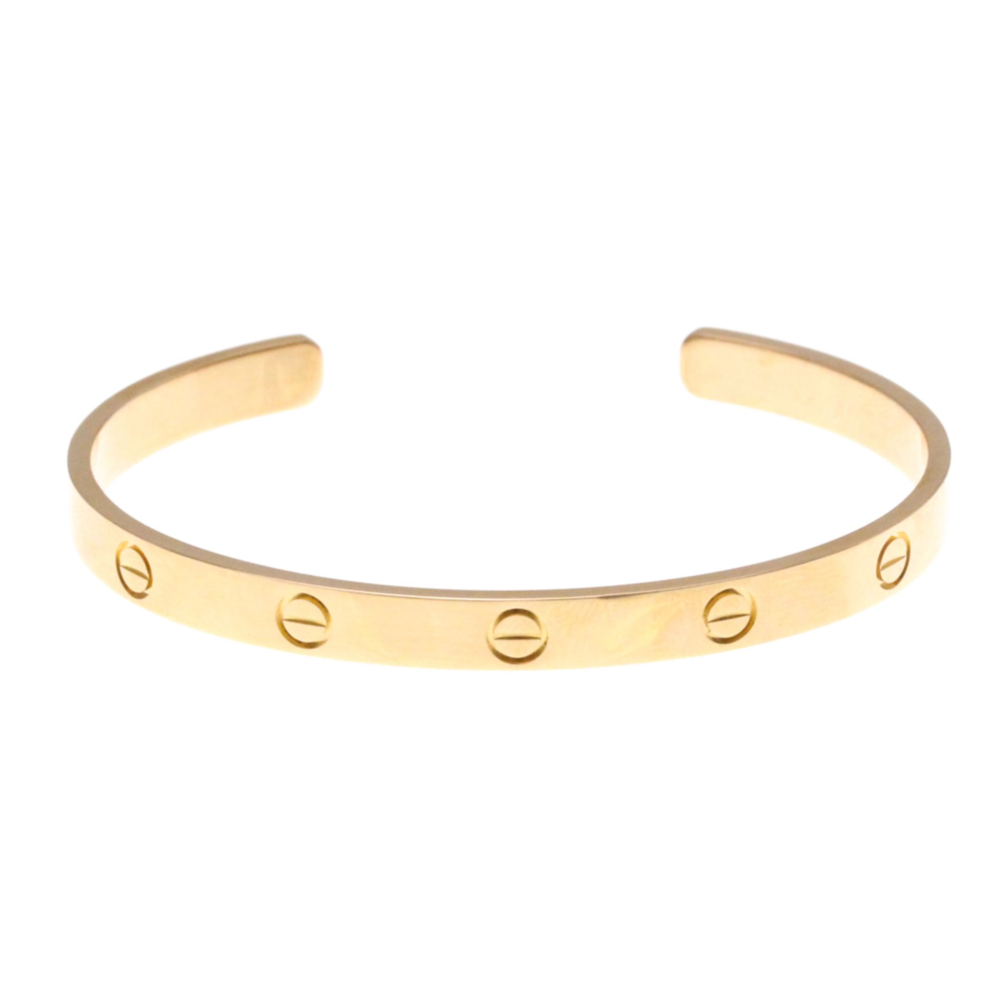Cartier Love Bracelet Open Pink Gold (18K) No Stone Bangle Pink Gold