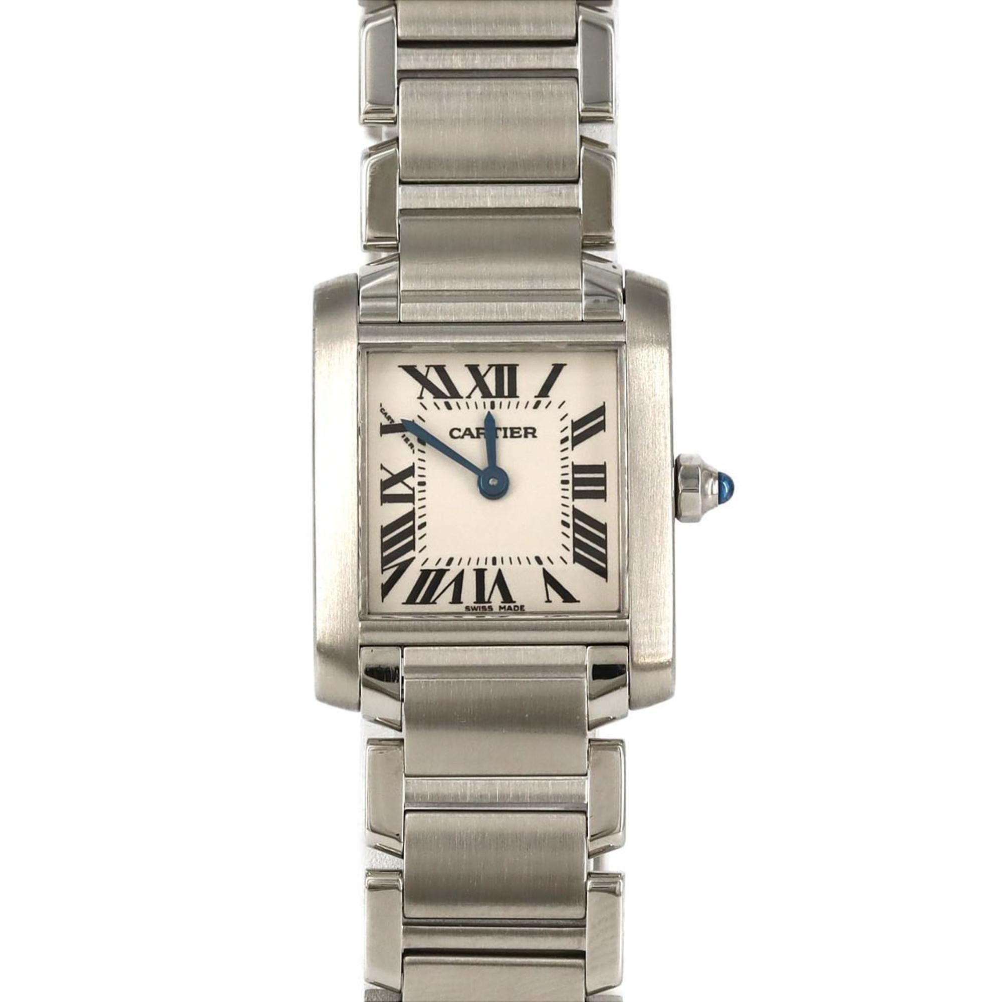 Cartier Tank Française SM W51008Q3 Stainless Steel Quartz Watch