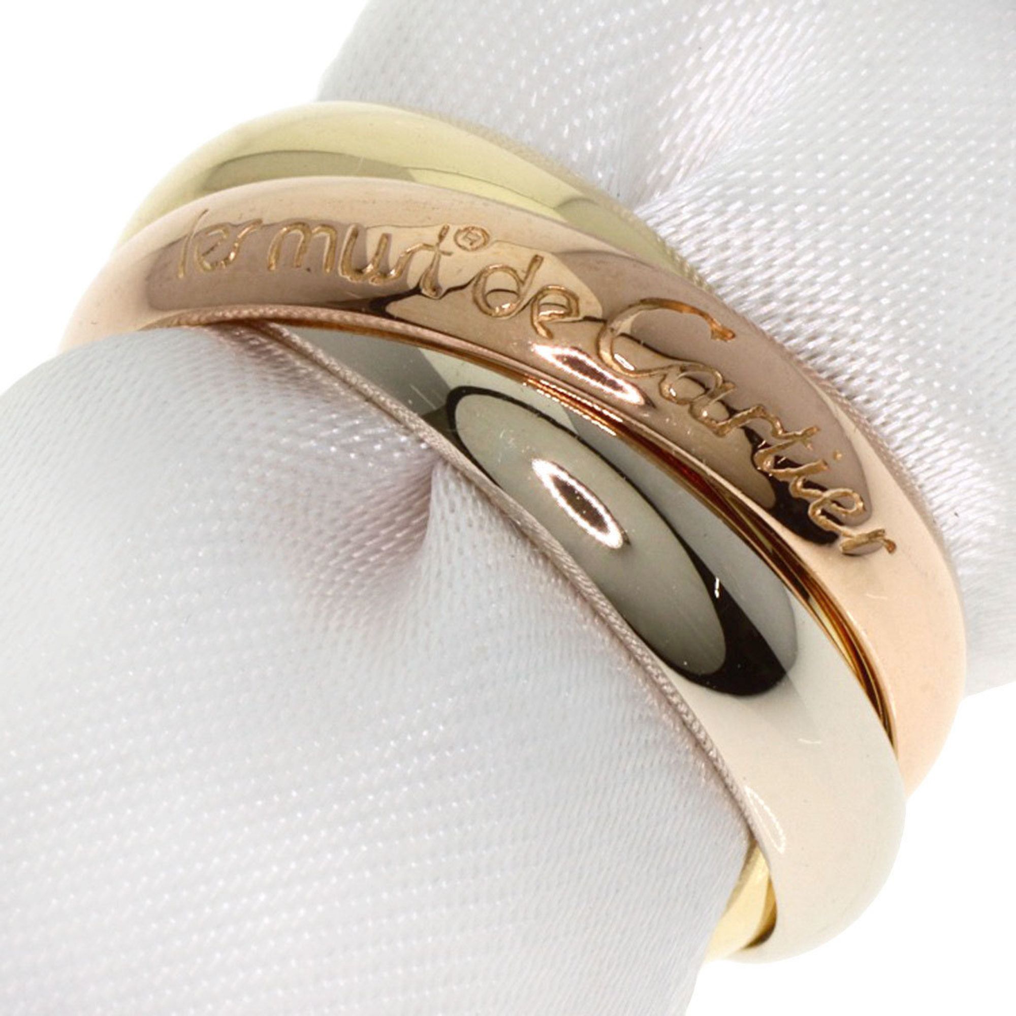 Cartier Trinity #49 Ring, 18K Yellow Gold, K18WG, K18PG, Women's, CARTIER