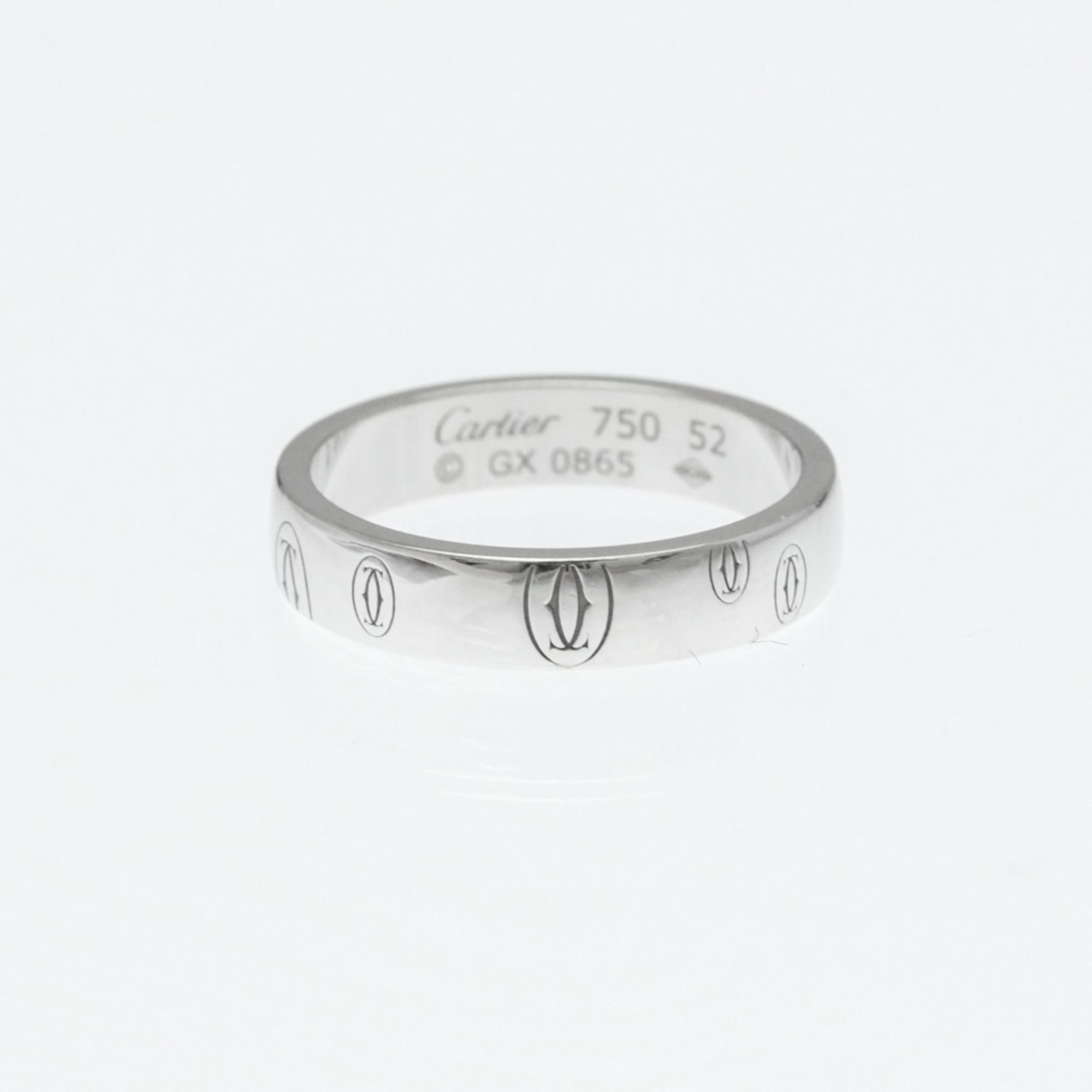 Cartier Happy Birthday White Gold (18K) Fashion No Stone Band Ring Silver