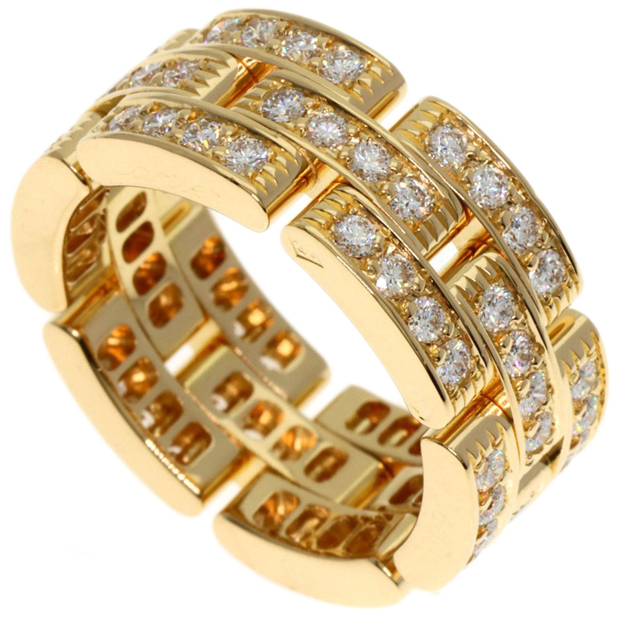 Cartier Maillon Panthère Full Diamond #50 Ring in 18K Yellow Gold for Women
