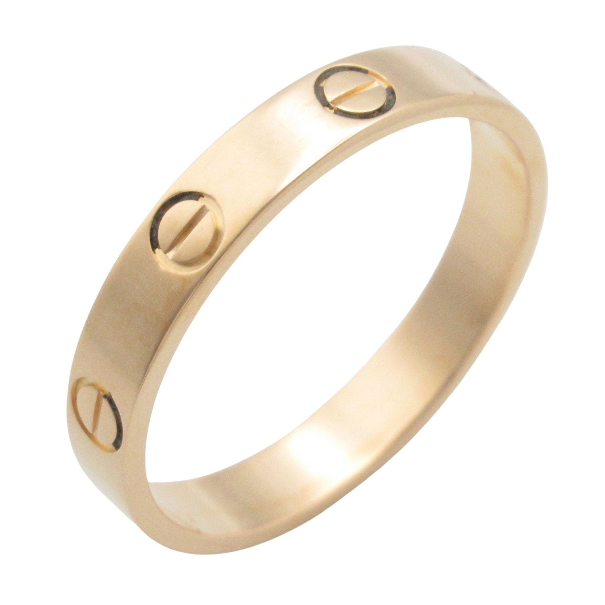 Cartier Mini Love Ring, 18K Pink Gold (K18PG) for Men and Women.