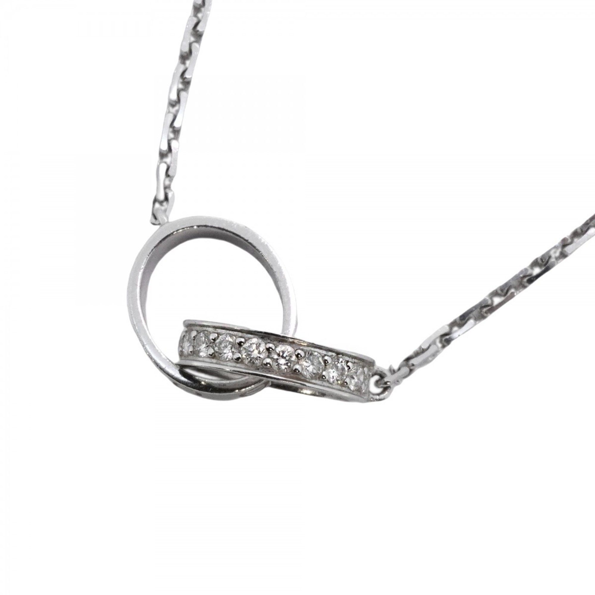 Cartier Baby Love Necklace in 18K White Gold with Diamonds for Women, P1463814