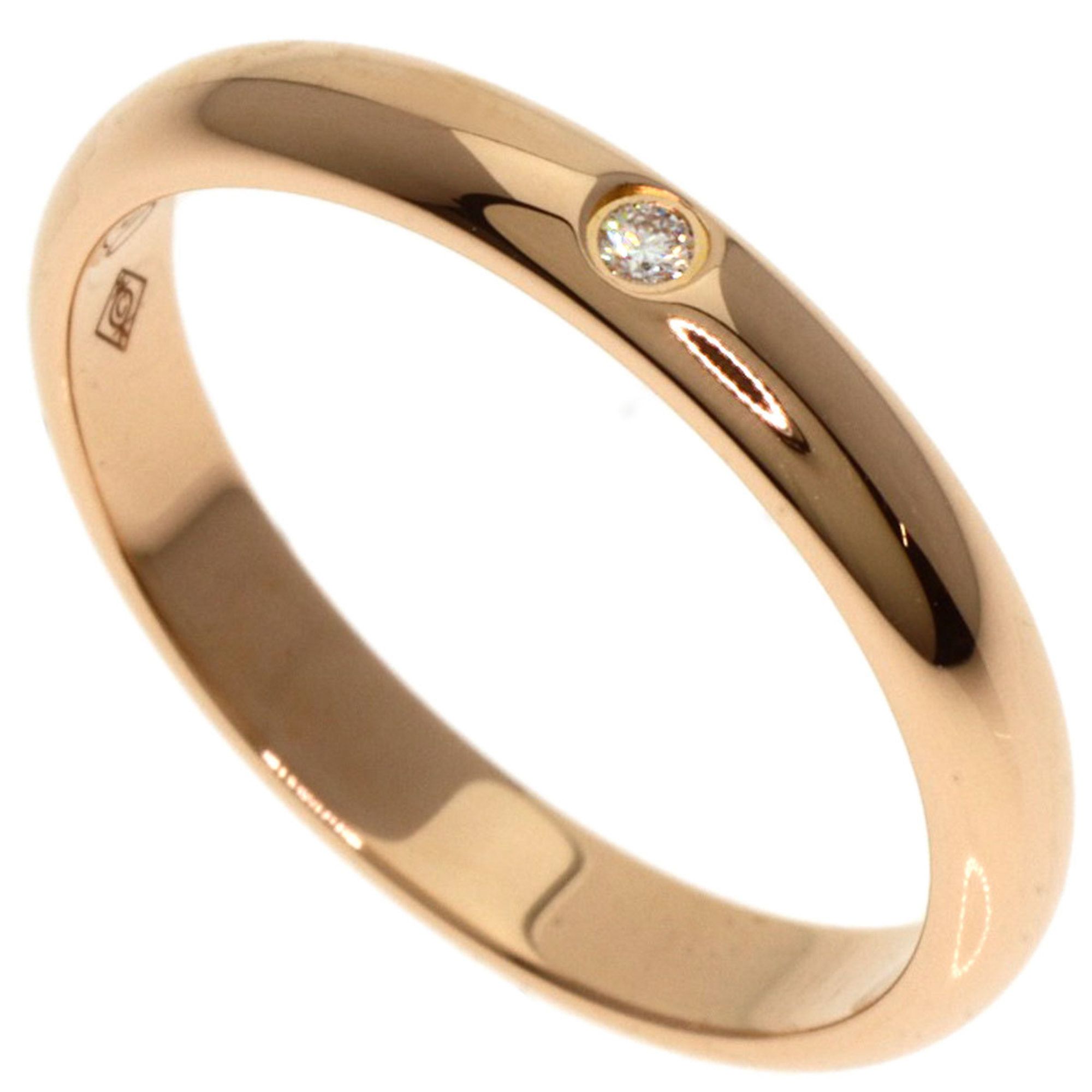 Cartier Classic Wedding Ring with 1 Diamond #47, 18K Pink Gold, Women's
