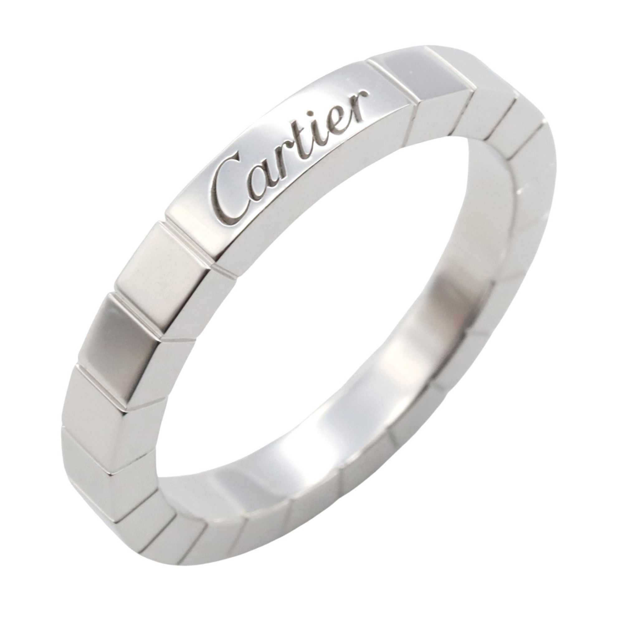 Cartier Lanier Ring, 18K White Gold, Men's and Women's, Silver
