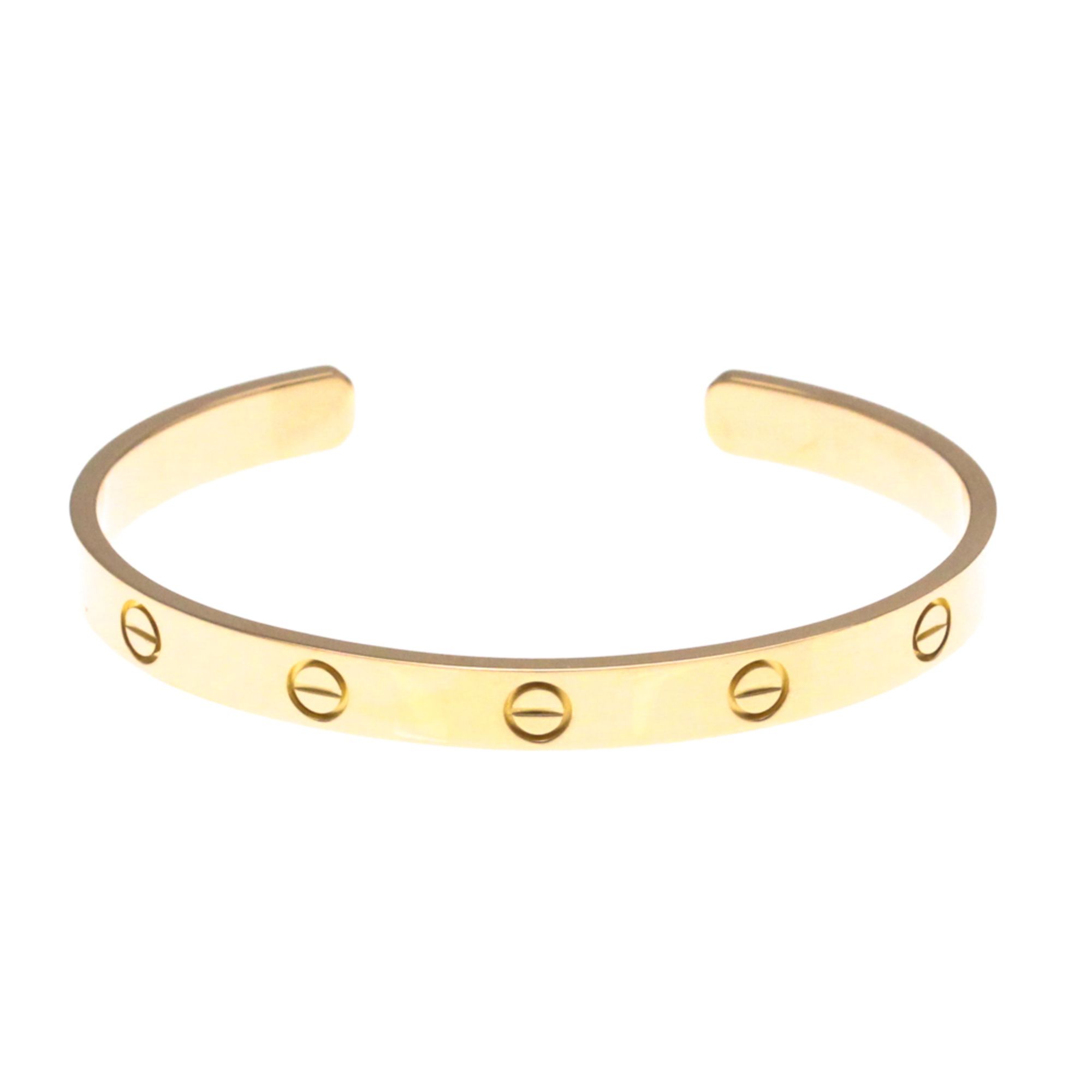 Cartier Love Bracelet Open Pink Gold (18K) No Stone Bangle Pink Gold
