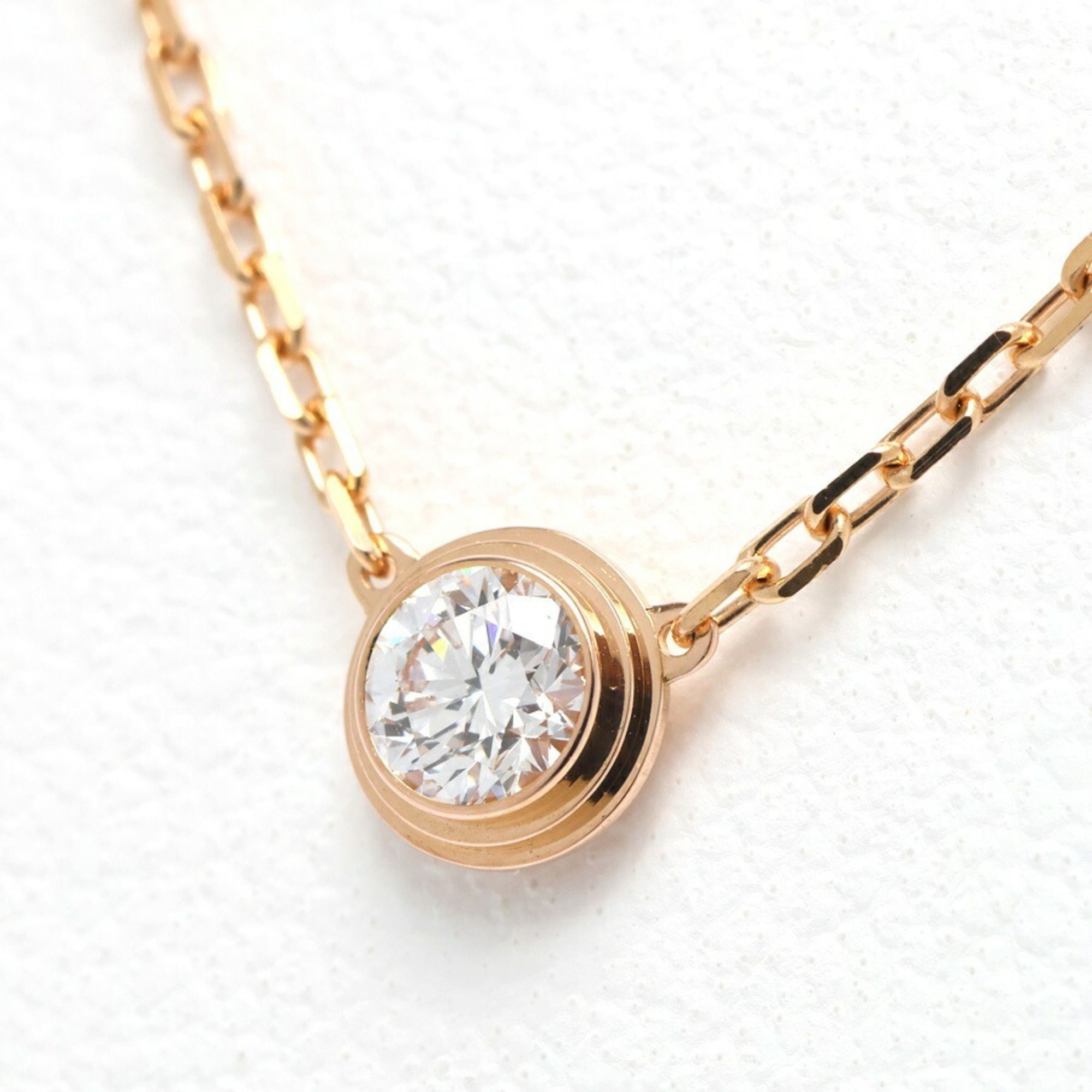 Cartier Diamant Léger d'Amour Necklace LM 18KPG Diamond 41cm A-159073