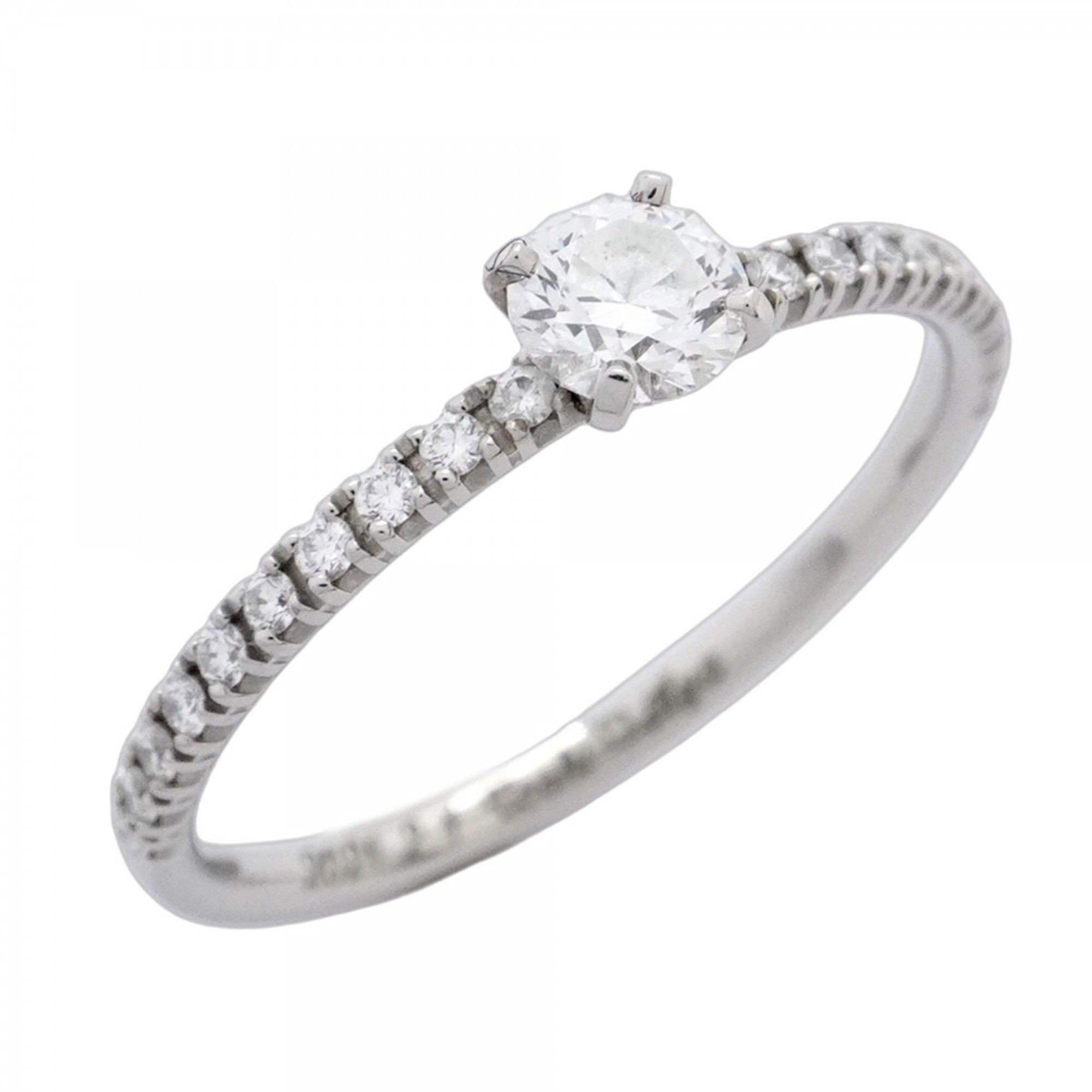 Cartier Etincerdo Pt950 Platinum Ring with 0.25ct Diamond, #51, Women's