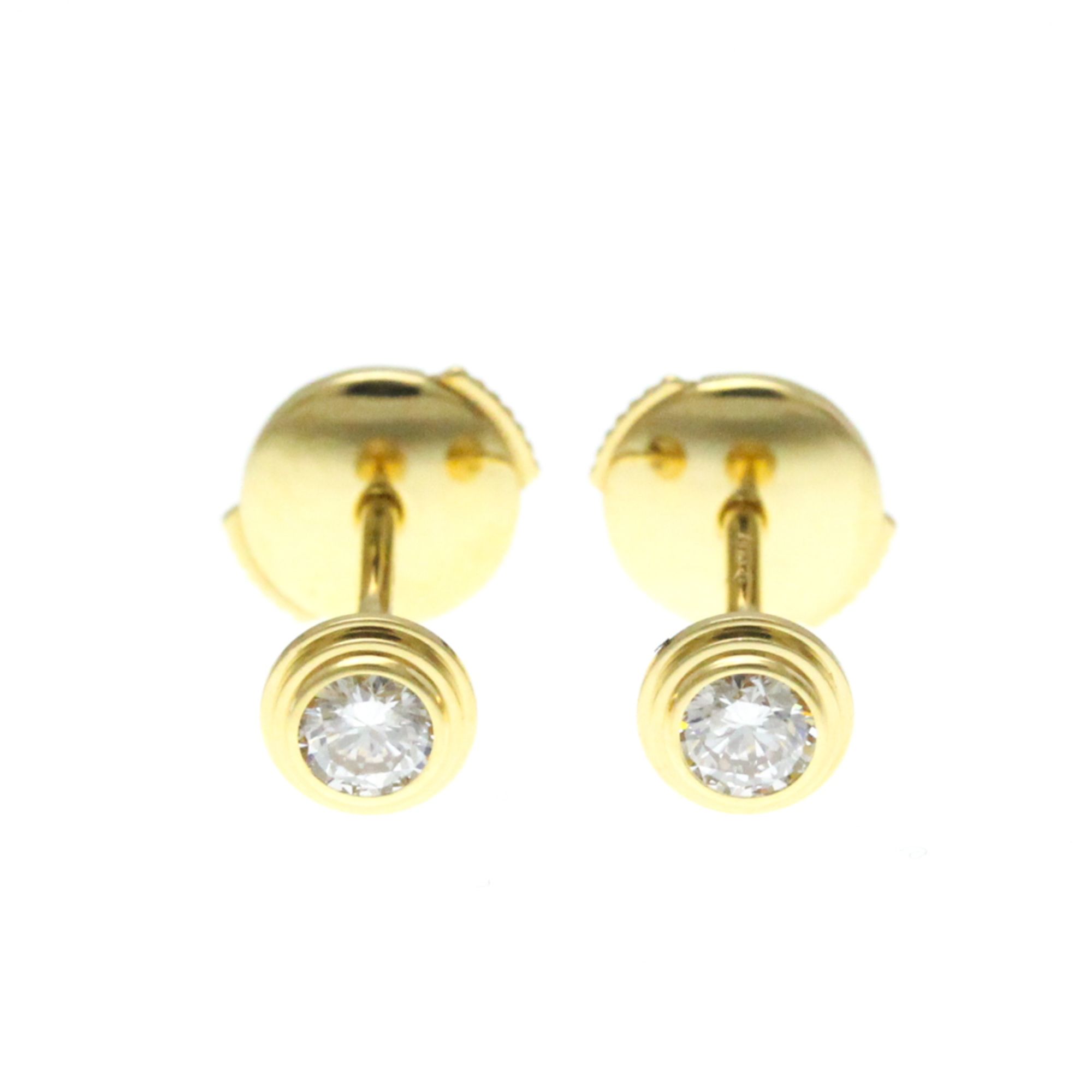 Cartier D'Amour Diamond Earrings, SM Size Diamond Yellow Gold (18K) Stud Earrings Gold