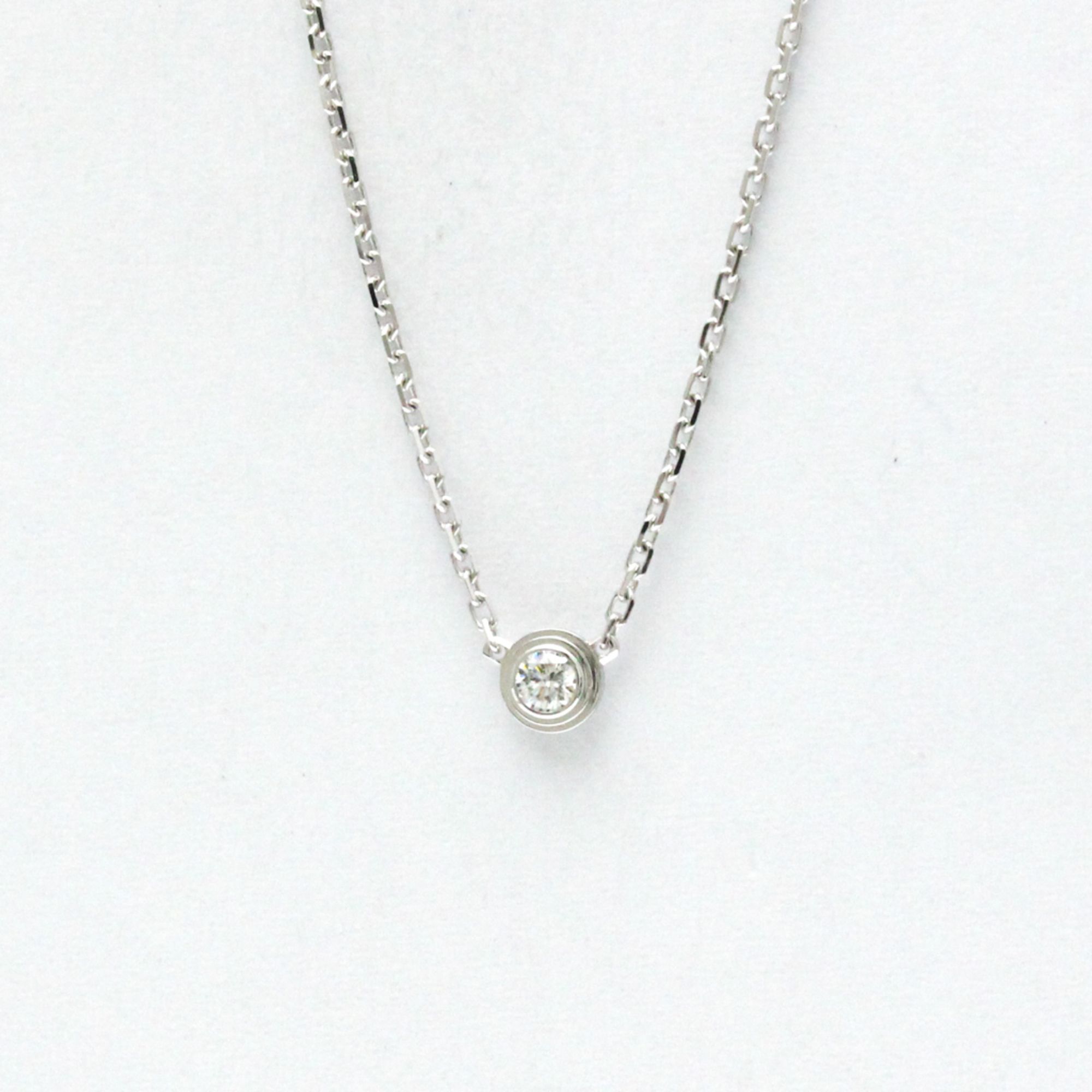 Cartier D'Amour Diamond Necklace XS White Gold (18K) Diamond Men,Women Fashion Pendant Necklace (Sil