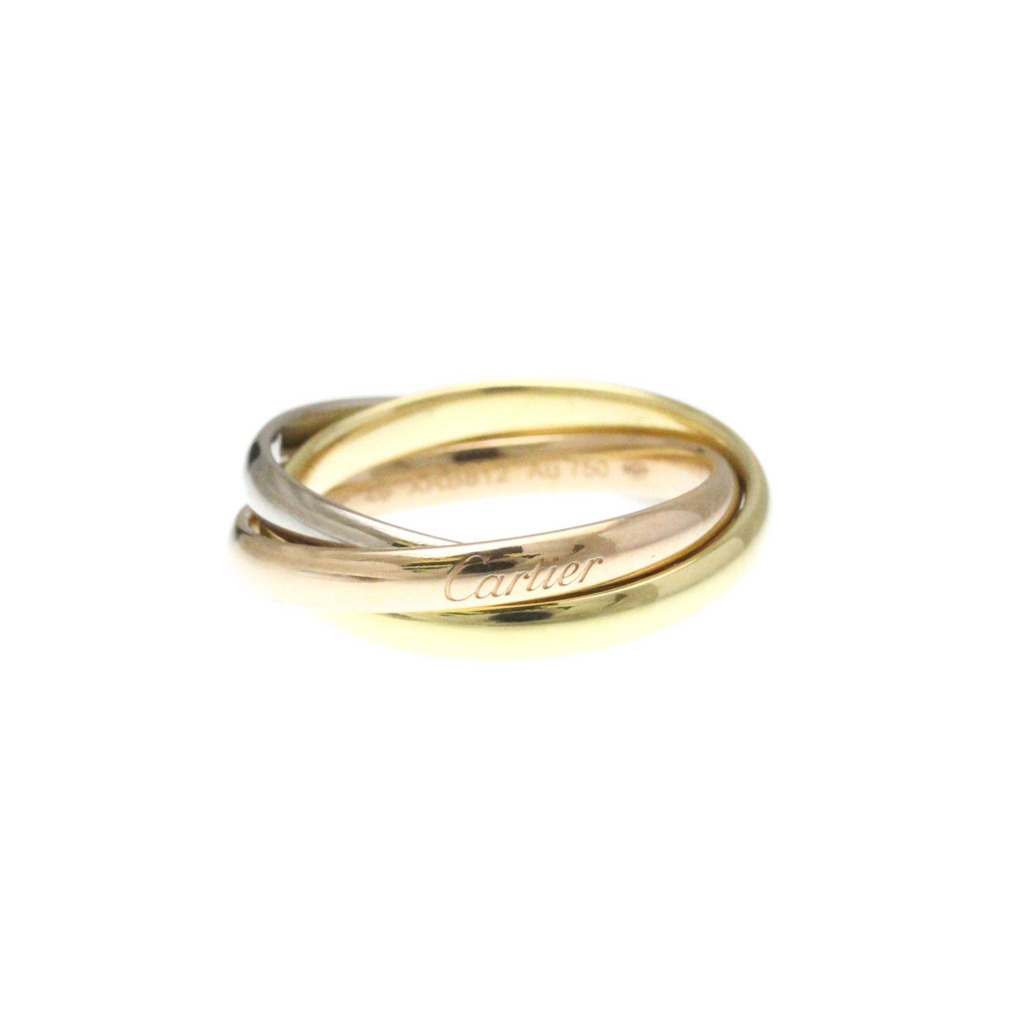 Cartier Trinity Yellow Gold (18K),Pink Gold (18K),White Gold (18K) Fashion No Stone Band Ring Gold