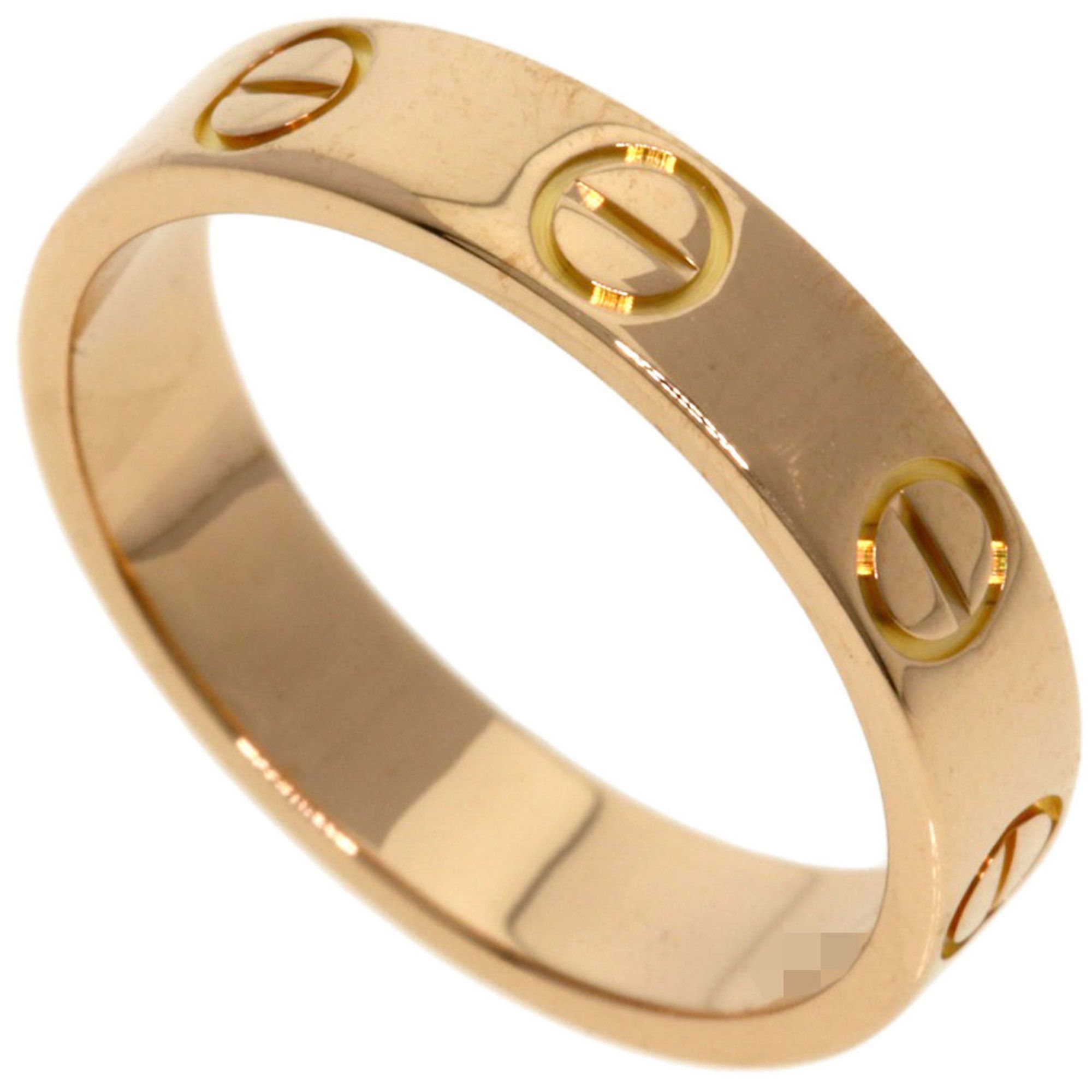Cartier Mini Love Ring #46 18K Pink Gold Women's