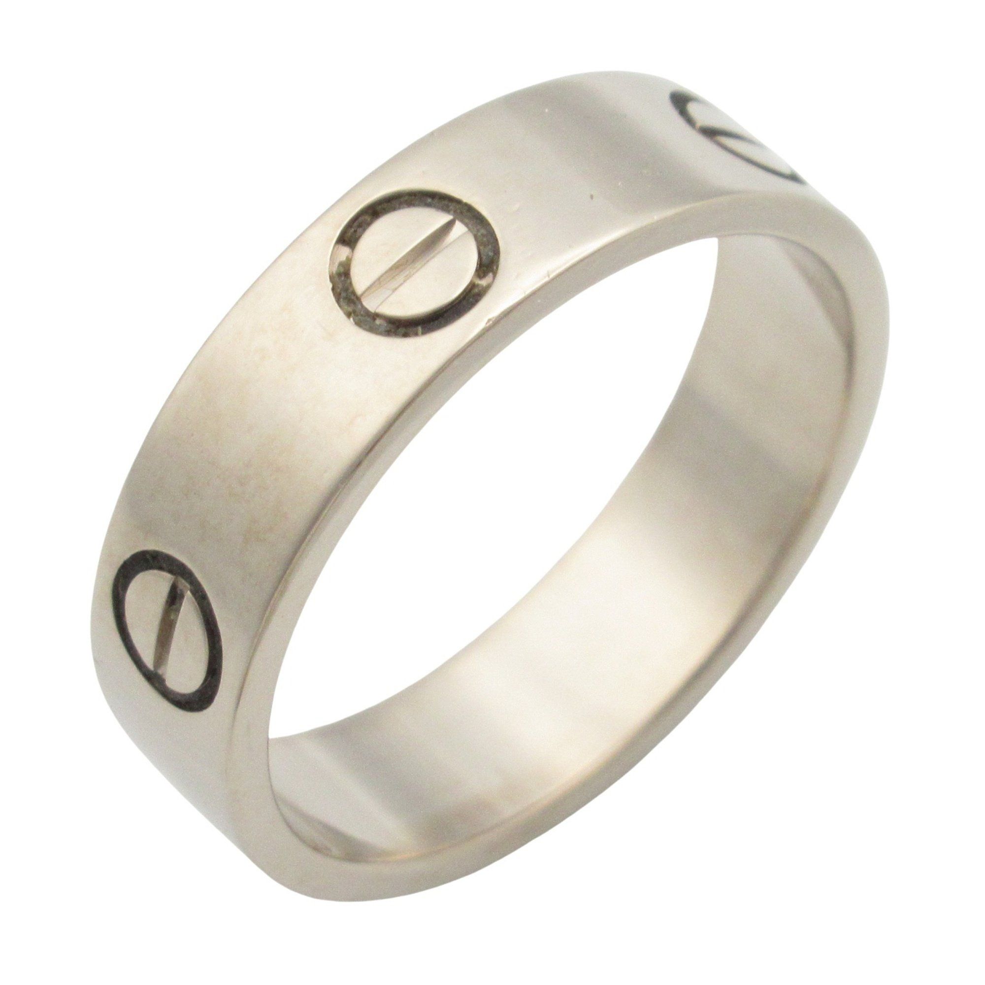 Cartier Love Ring, 18K White Gold (K18WG) for Men and Women, Silver