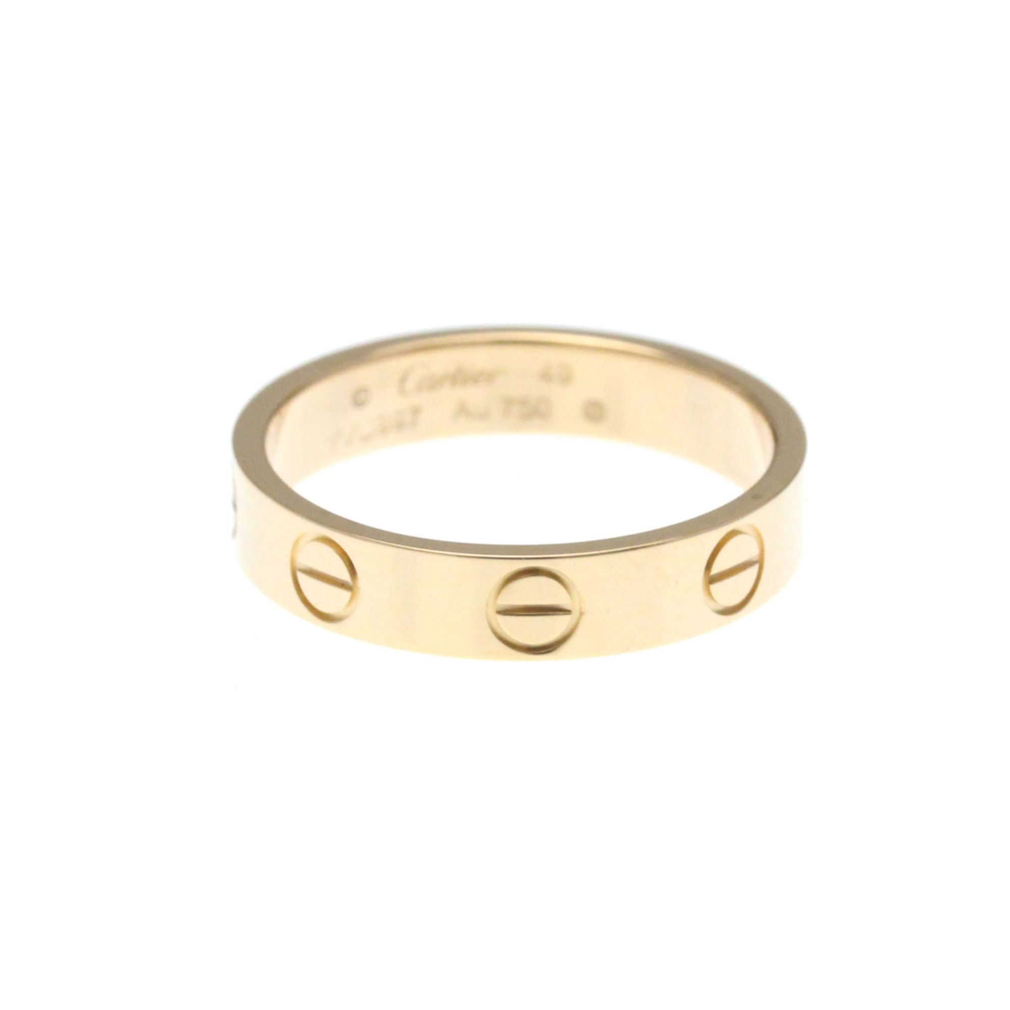 Cartier Mini Love Ring Pink Gold (18K) Fashion No Stone Band Ring Pink Gold