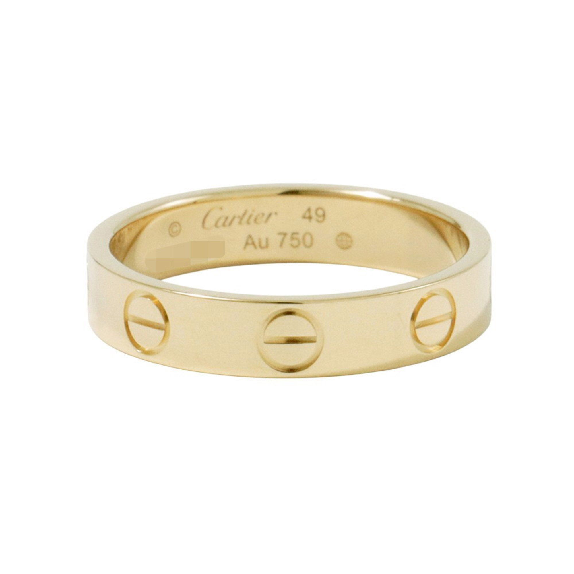 Cartier Love Ring SM Small Model K18YG Yellow Gold Size 49