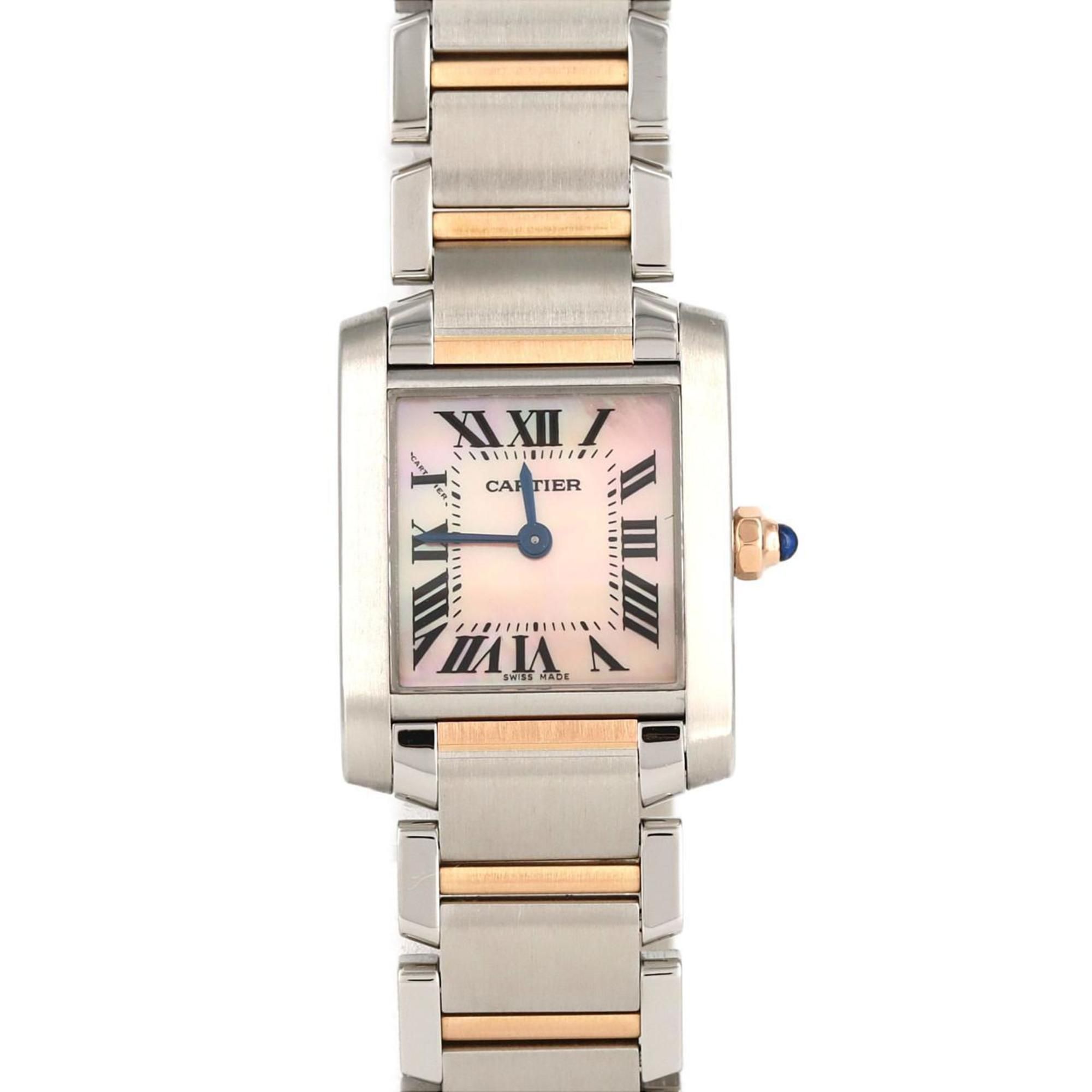 Cartier Tank Francaise SM PG Combi W51027Q4 SSxPG Wristwatch Quartz