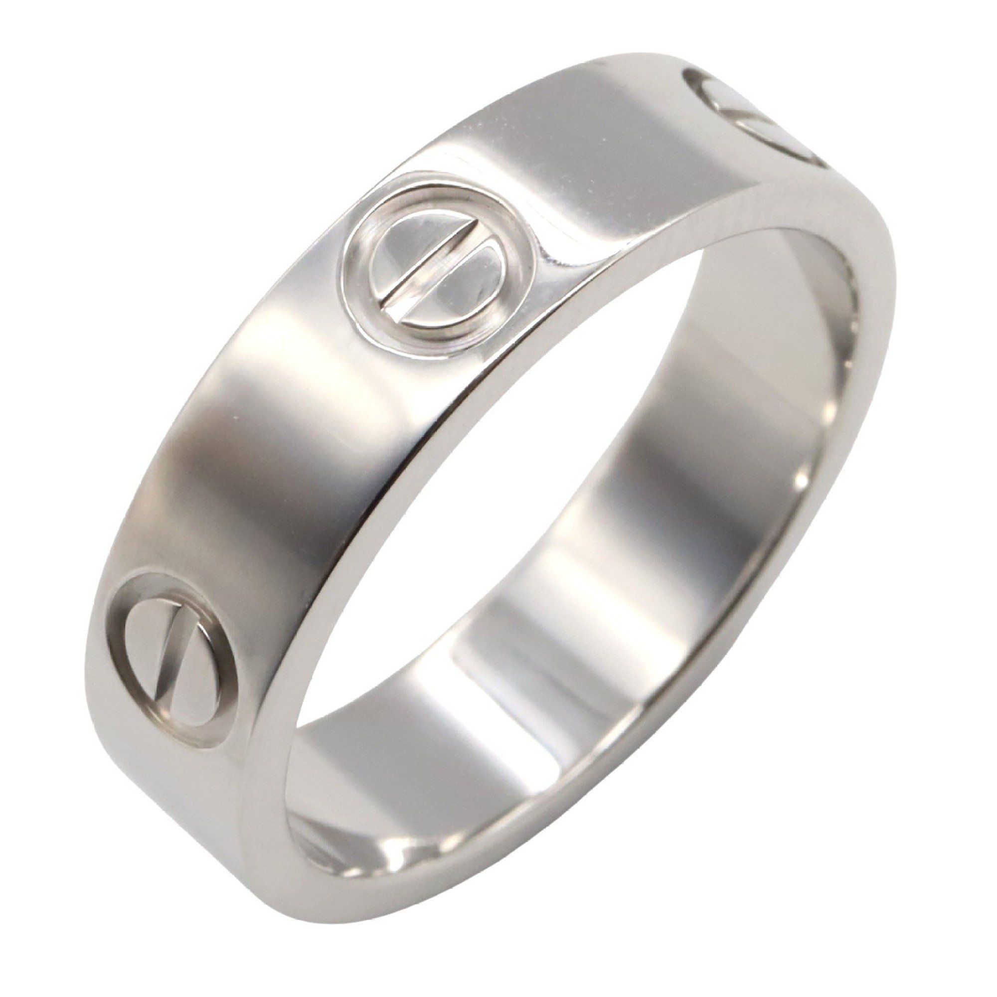 Cartier Love Ring, 18K White Gold (K18WG) for Men and Women, Silver