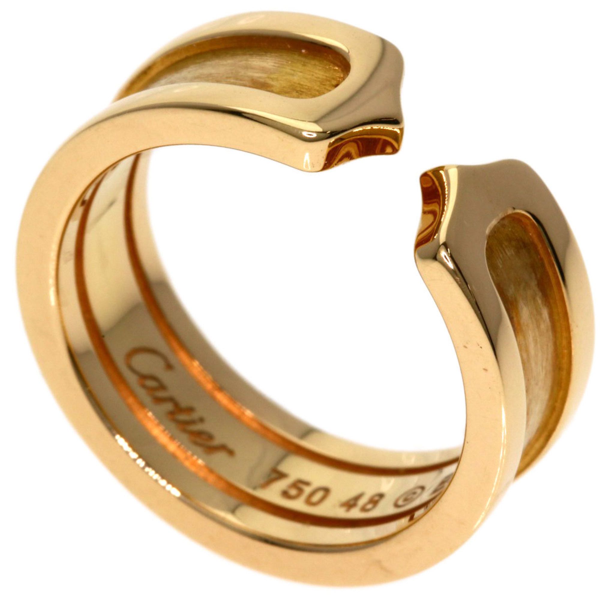 Cartier C2 Ring, Small, #48, 18K Pink Gold, Women's