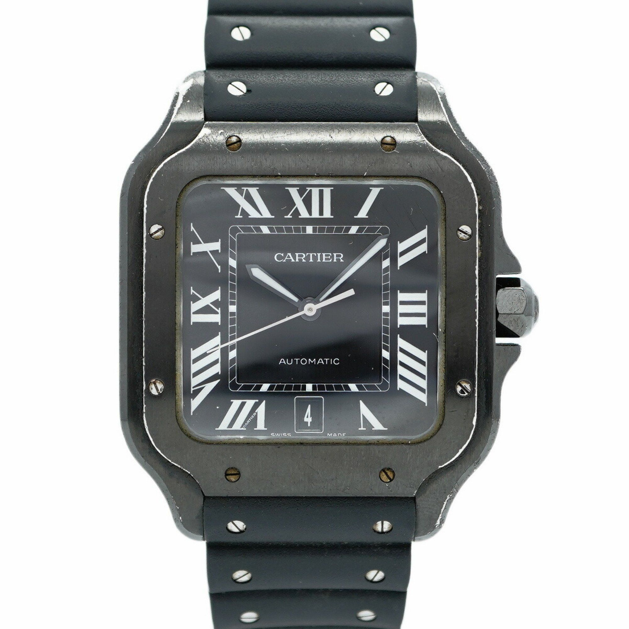 Cartier Santos LM WSSA0039 Black Dial Men's Watch