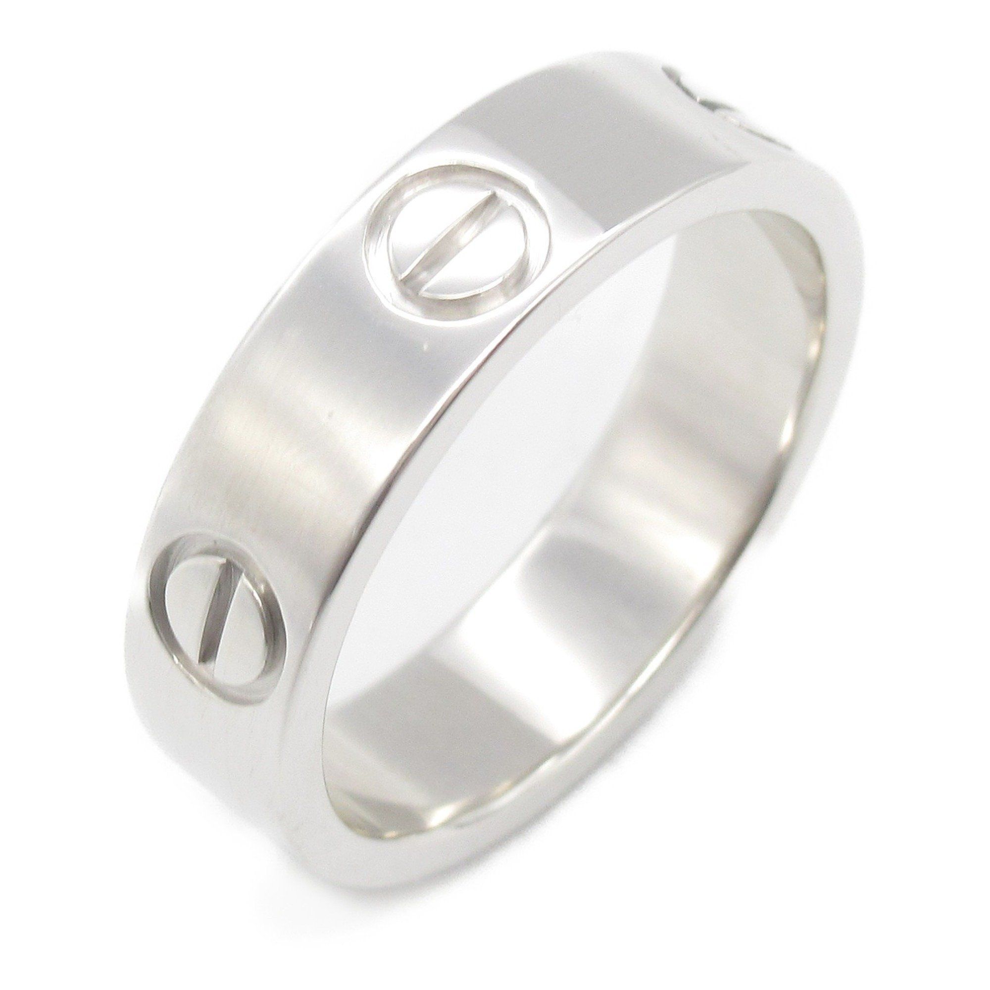 Cartier Love Ring, 18K White Gold (K18WG) for Men and Women, Silver