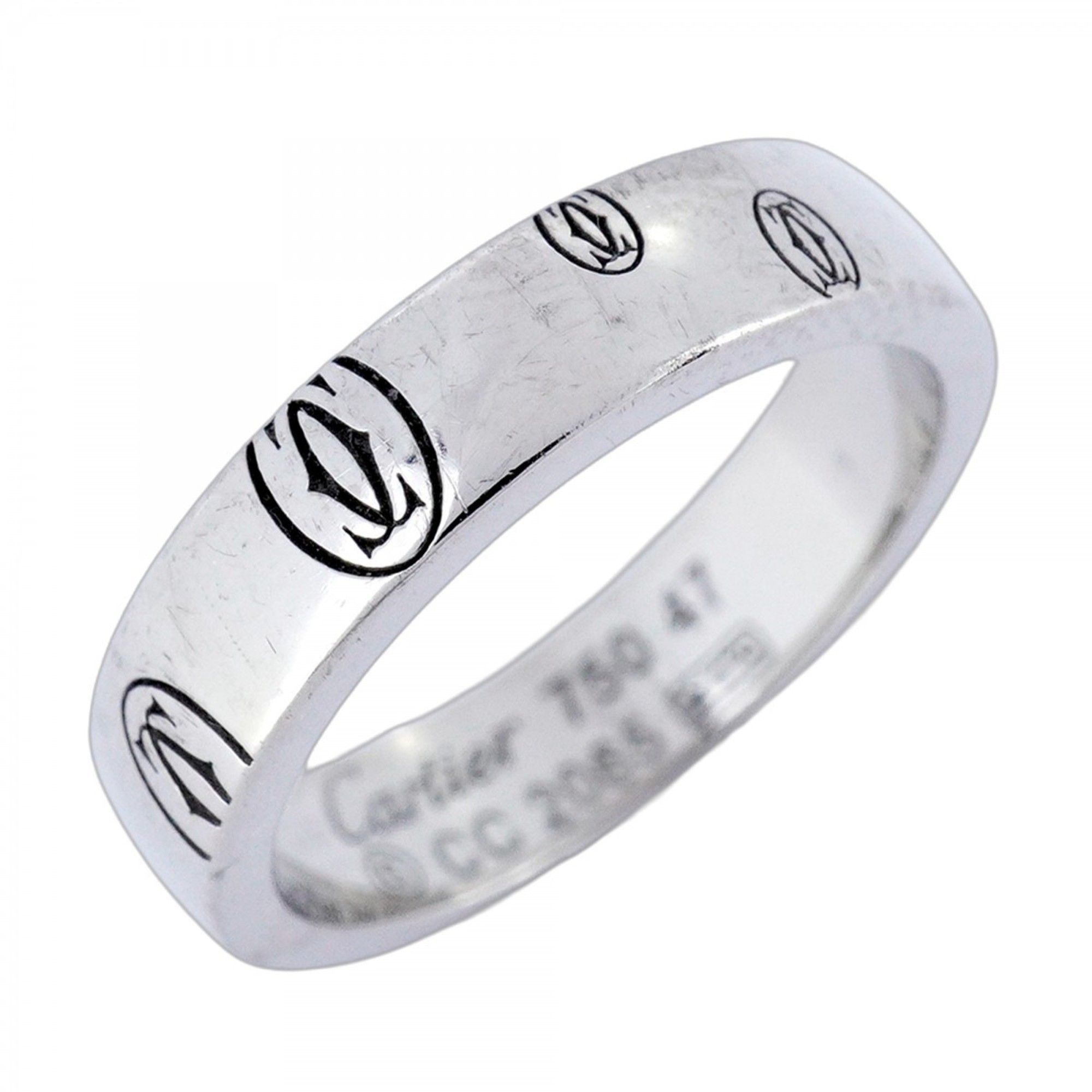 Cartier Happy Birthday Ring, 18K White Gold, #47, Women's, P1488746