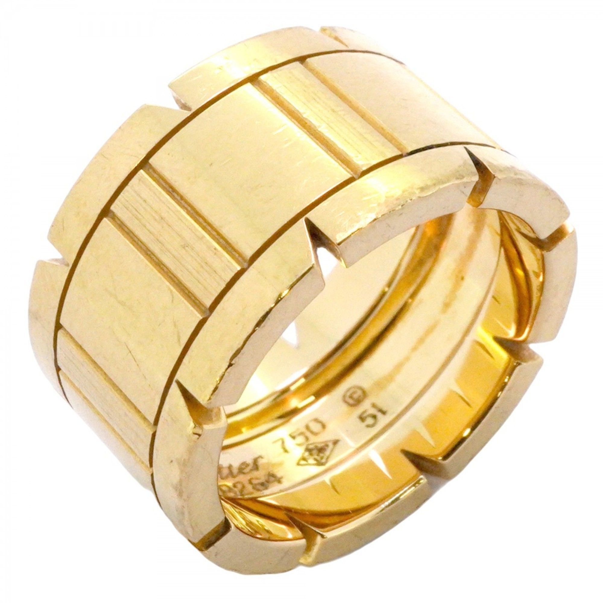 Cartier Tank Française Ring, 18KYG Yellow Gold, #51, Women's