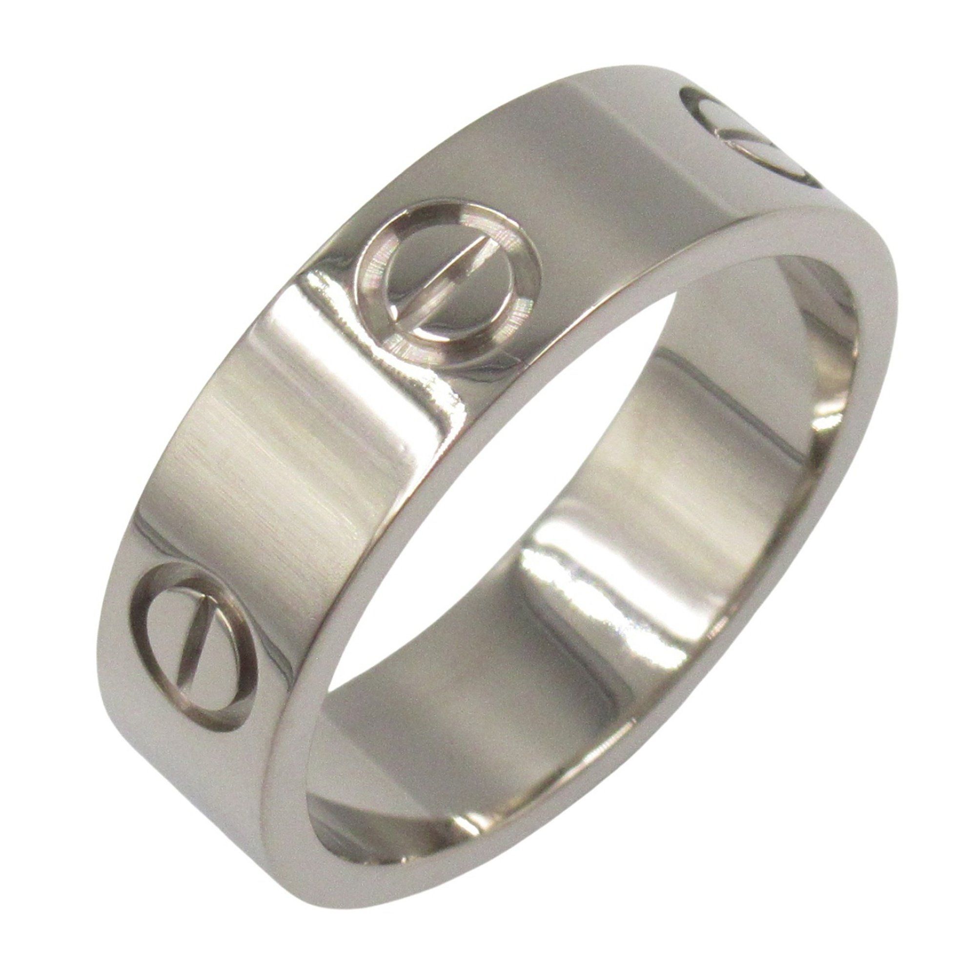 Cartier Love Ring, 18K White Gold (K18WG) for Men and Women, Silver