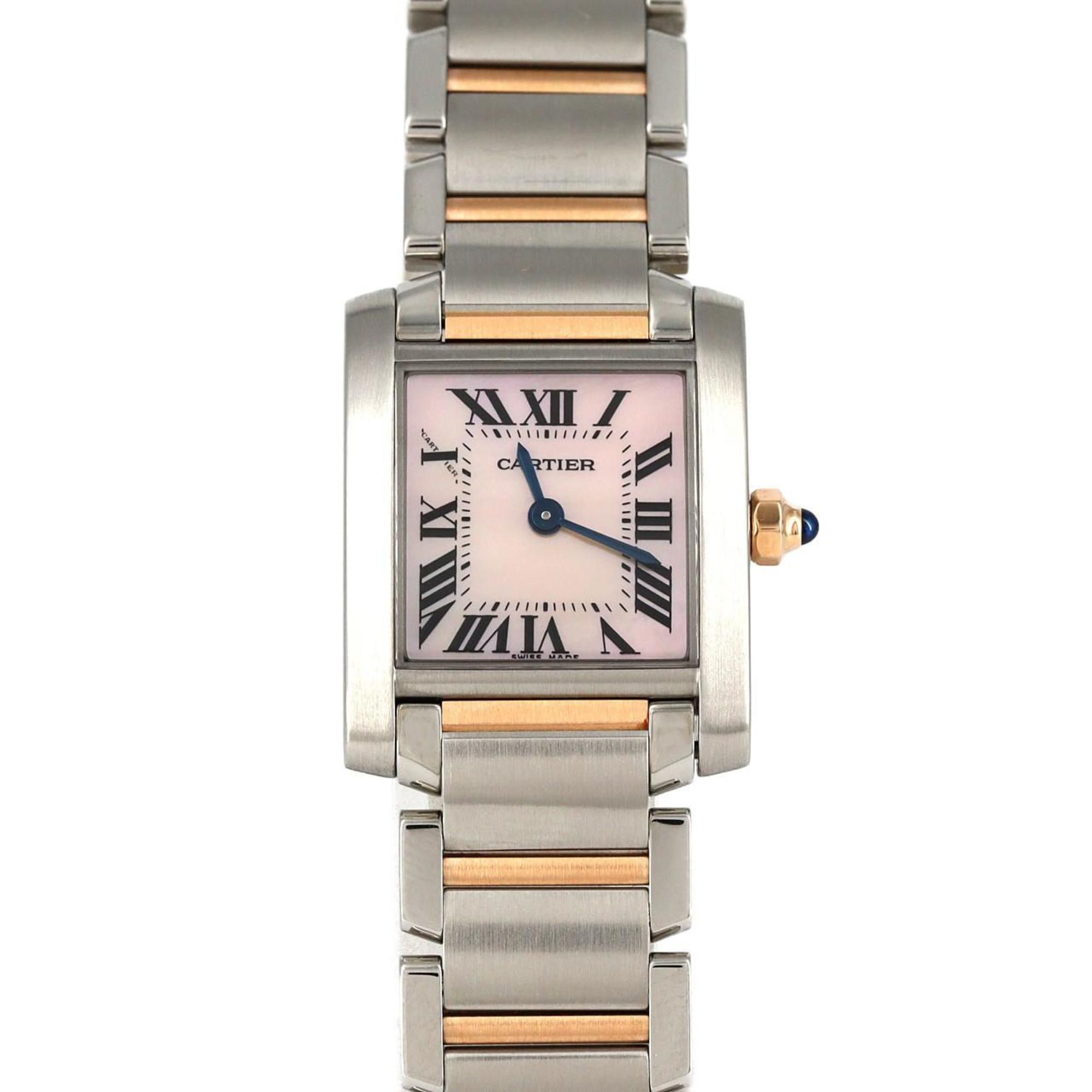 Cartier Tank Française SM PG Two-tone Watch W51027Q4 SSxPG Quartz Movement
